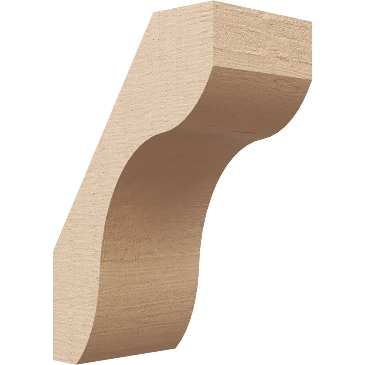 Ekena Millwork BRCUR05X08X12STARCPR 5-in x 12-in x 8-in Primed Urethane Stanfield Woodgrain TimberThane Knee Brace