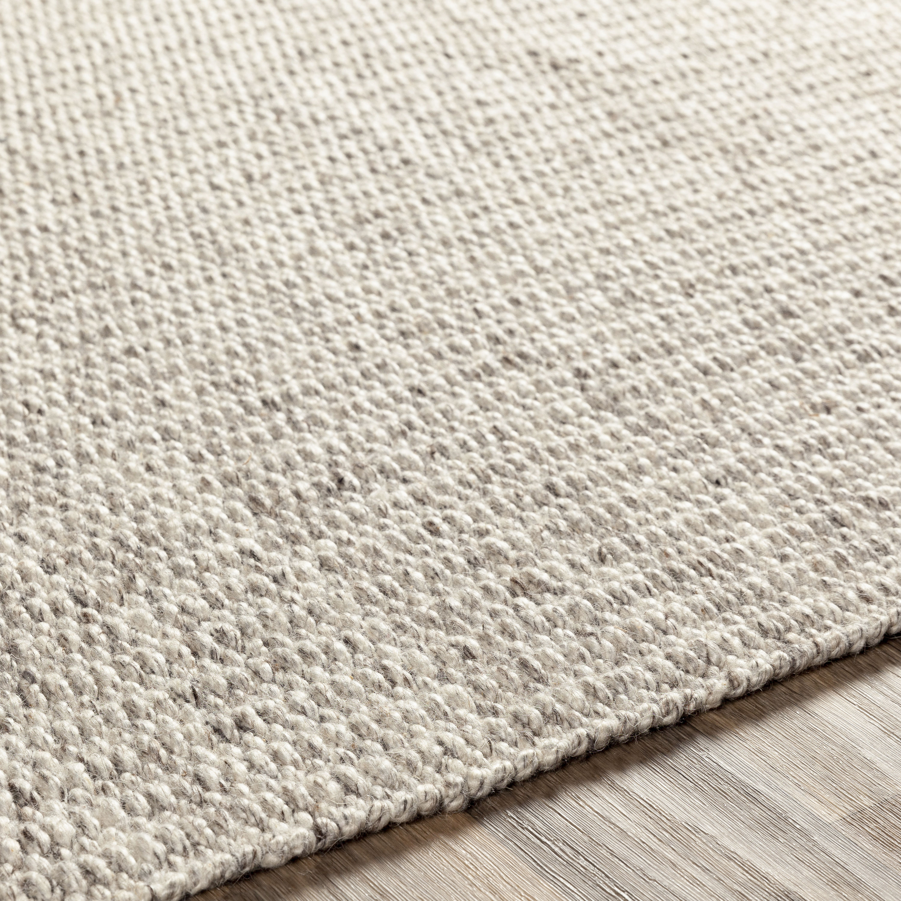 Surya Retro 9 X 12 Wool Light Gray Indoor Solid Area Rug at Lowes.com