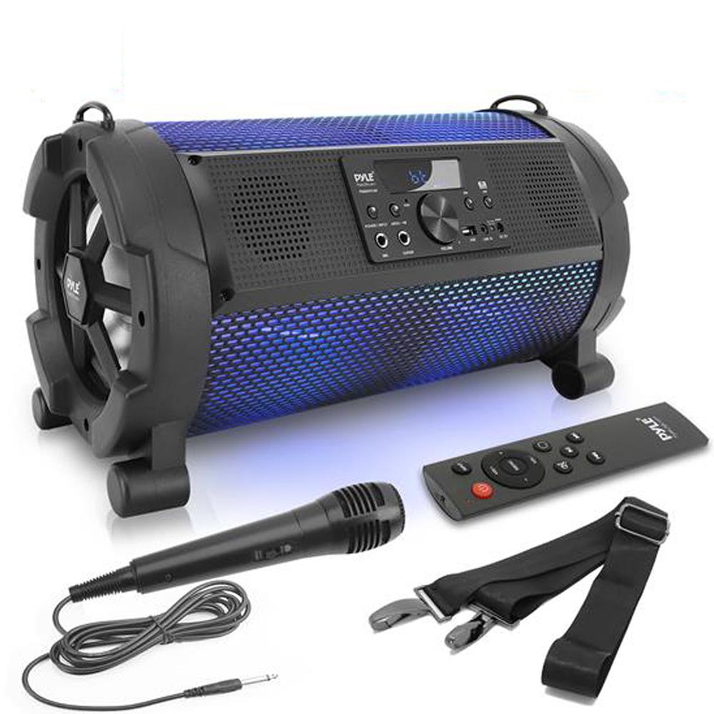  Bluetooth Boom Box Speaker System with LED Lights Karaoke Microphone 500W Output