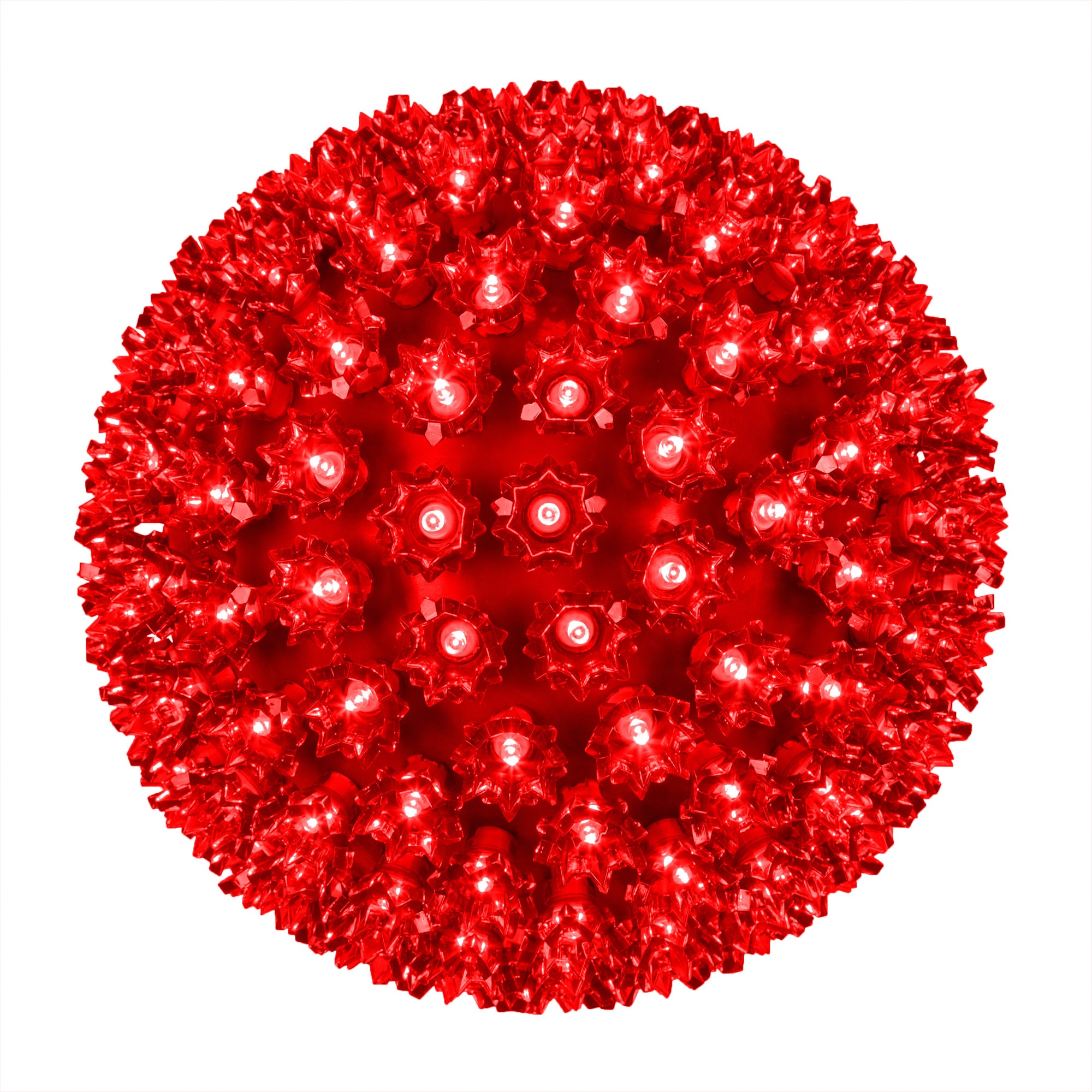 Wintergreen Lighting 76484 10-Inches Hanging Sphere ball Hanging decoration with Red LED Lights