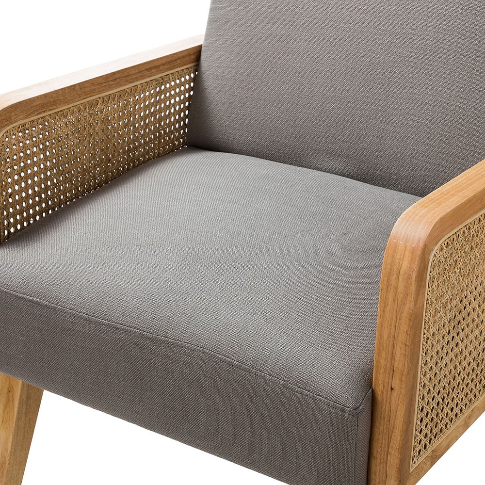 Pewter Velvet Handcrafted Accent Chair with Manufactured Wood Frame