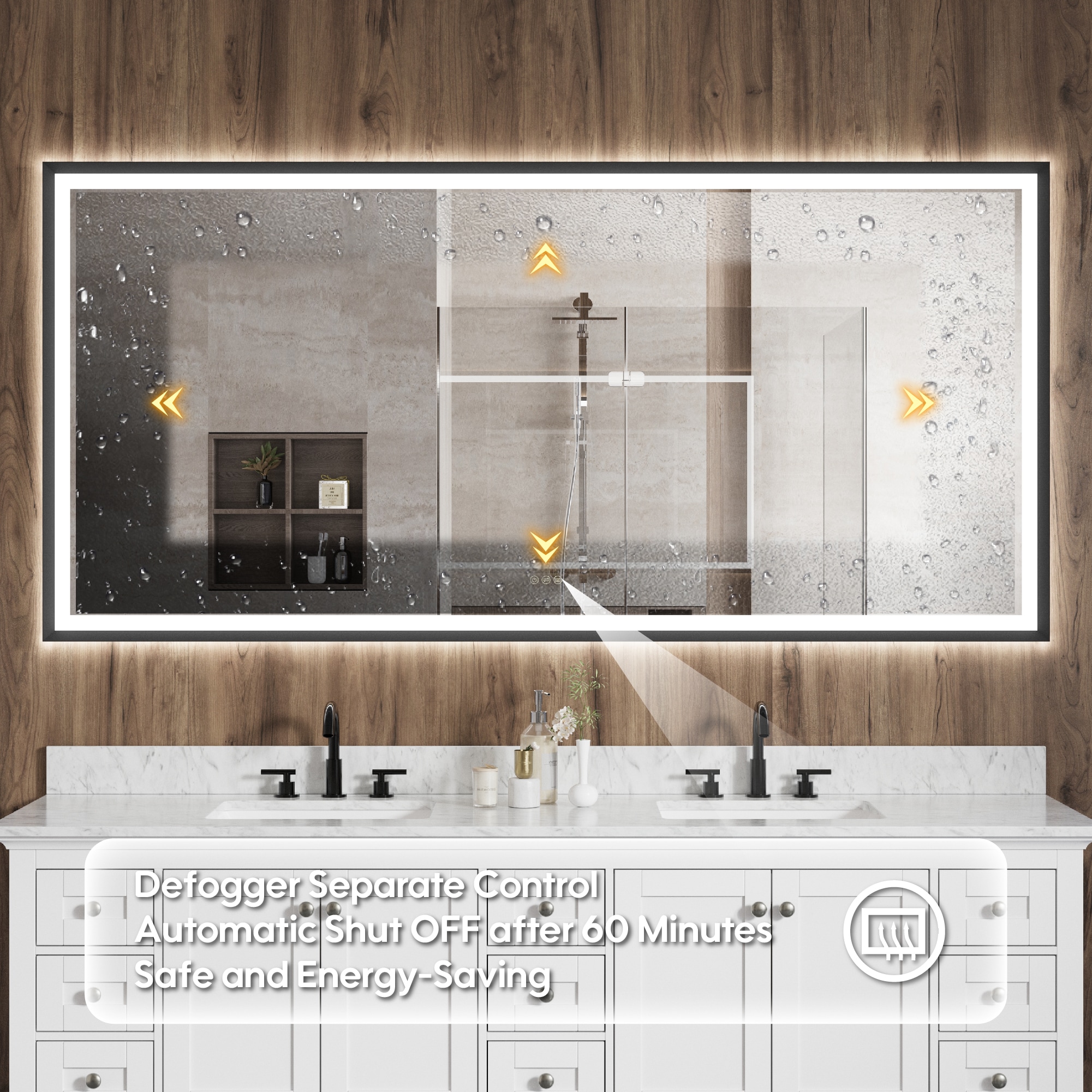 Forclover MRE-6F8440MB Framed-Bath-Mirrors - View #11