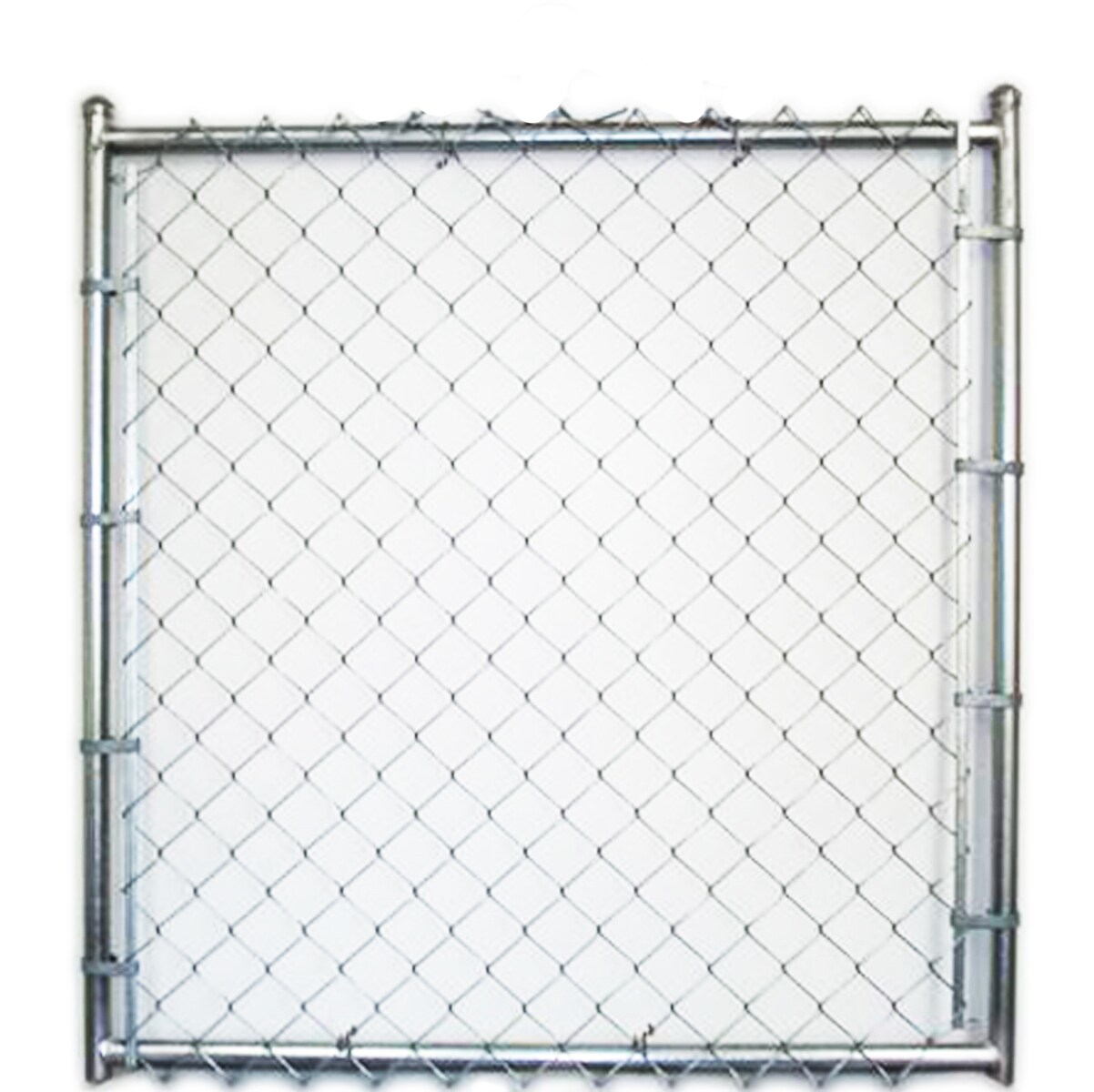 91325 8-ft H x 4-ft W Galvanized Metal Walk-thru Chain Link Fence gate 2-in -Mesh Size