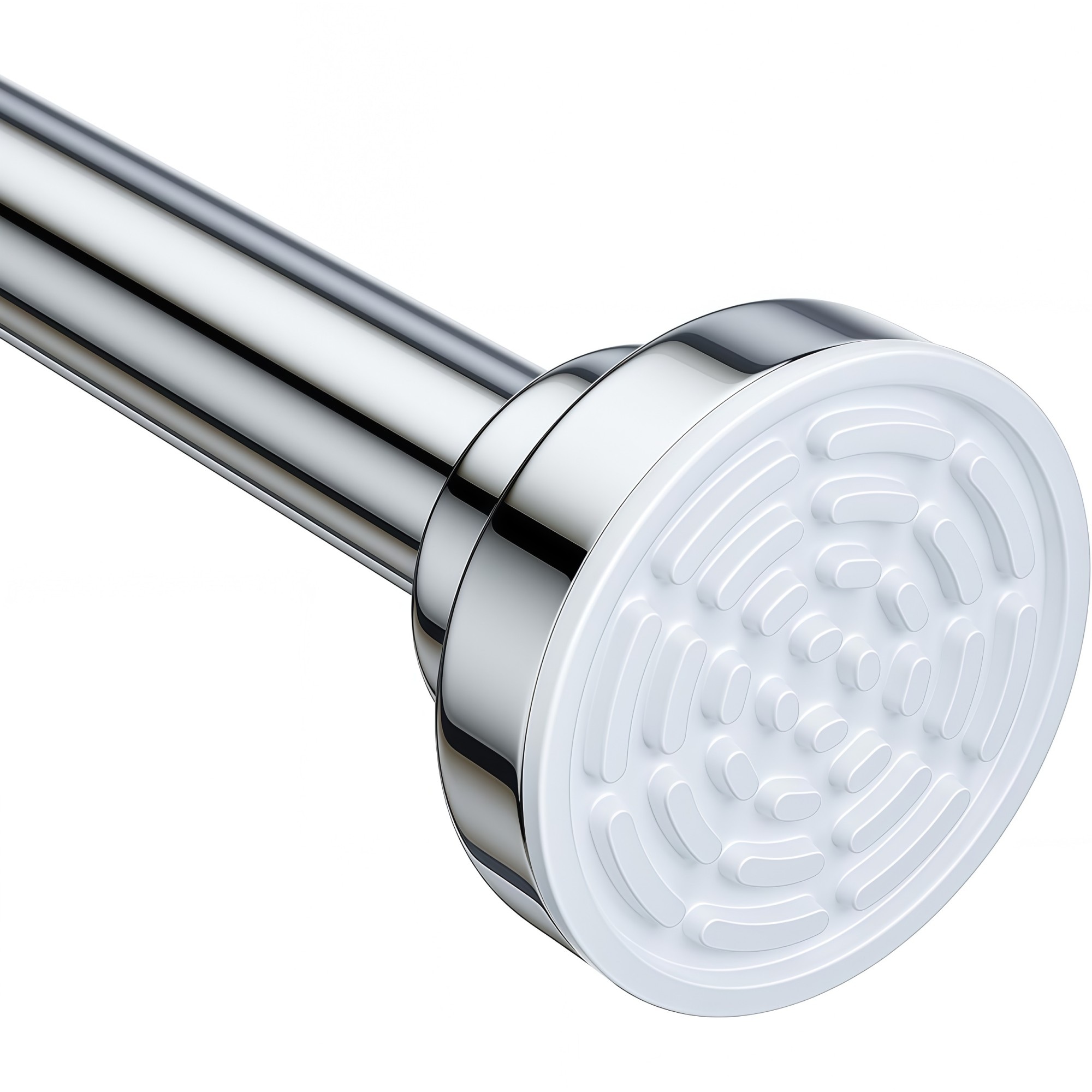 Numhew 32in to 80in L 1-Spring Tension Silver Shower Curtain Rod