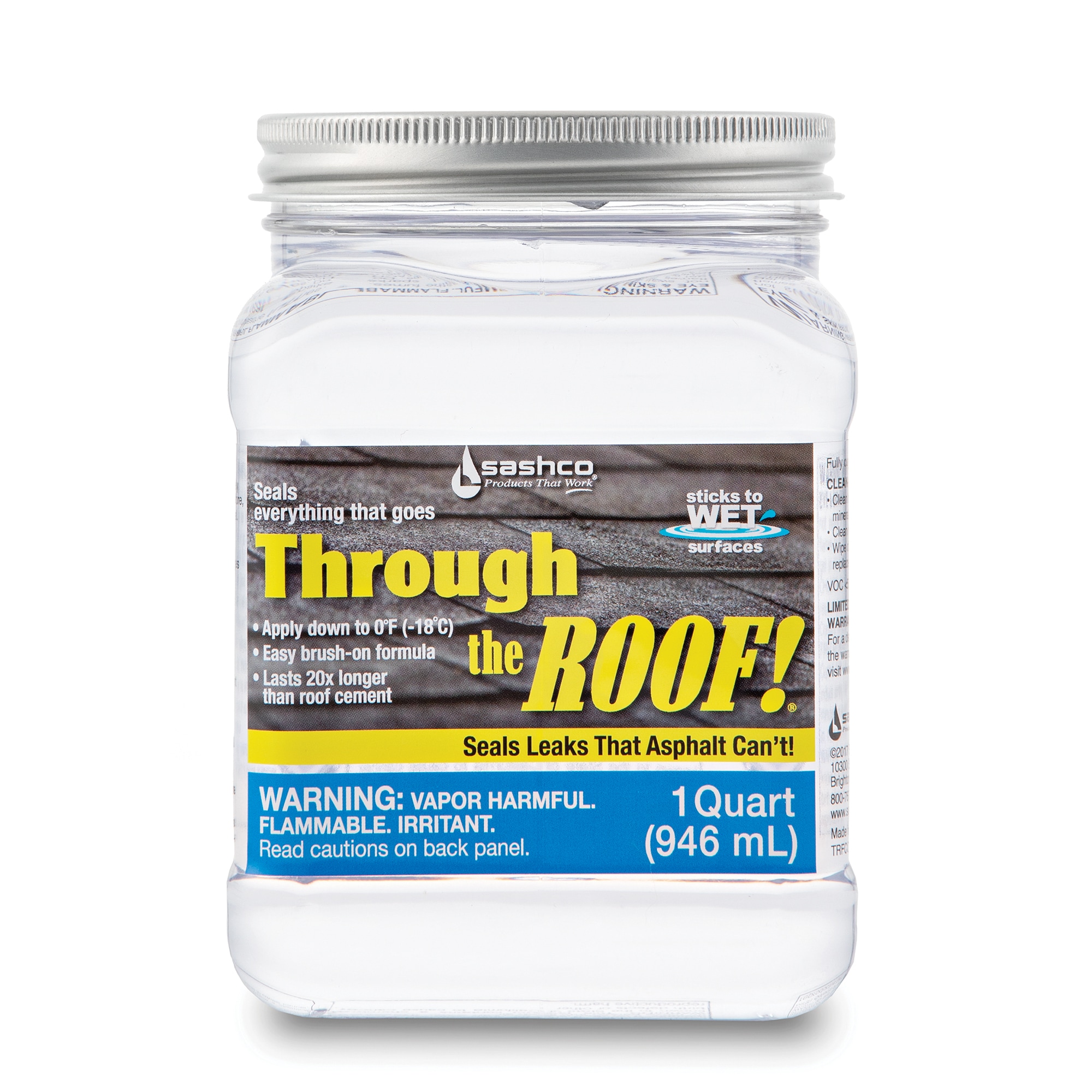 Sashco Through the Roof 1-quart Clear Paintable Solvent Caulk in