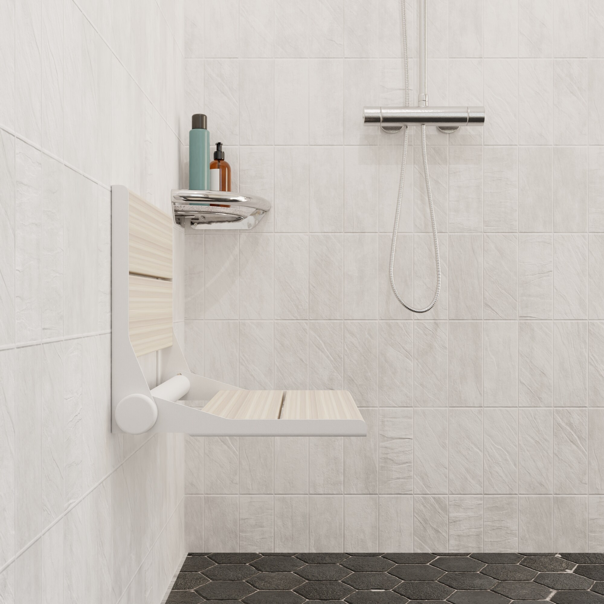 Invisia INV-WSFD-26-LGT-WHT Bath-Safety-Seats-Benches - View #3