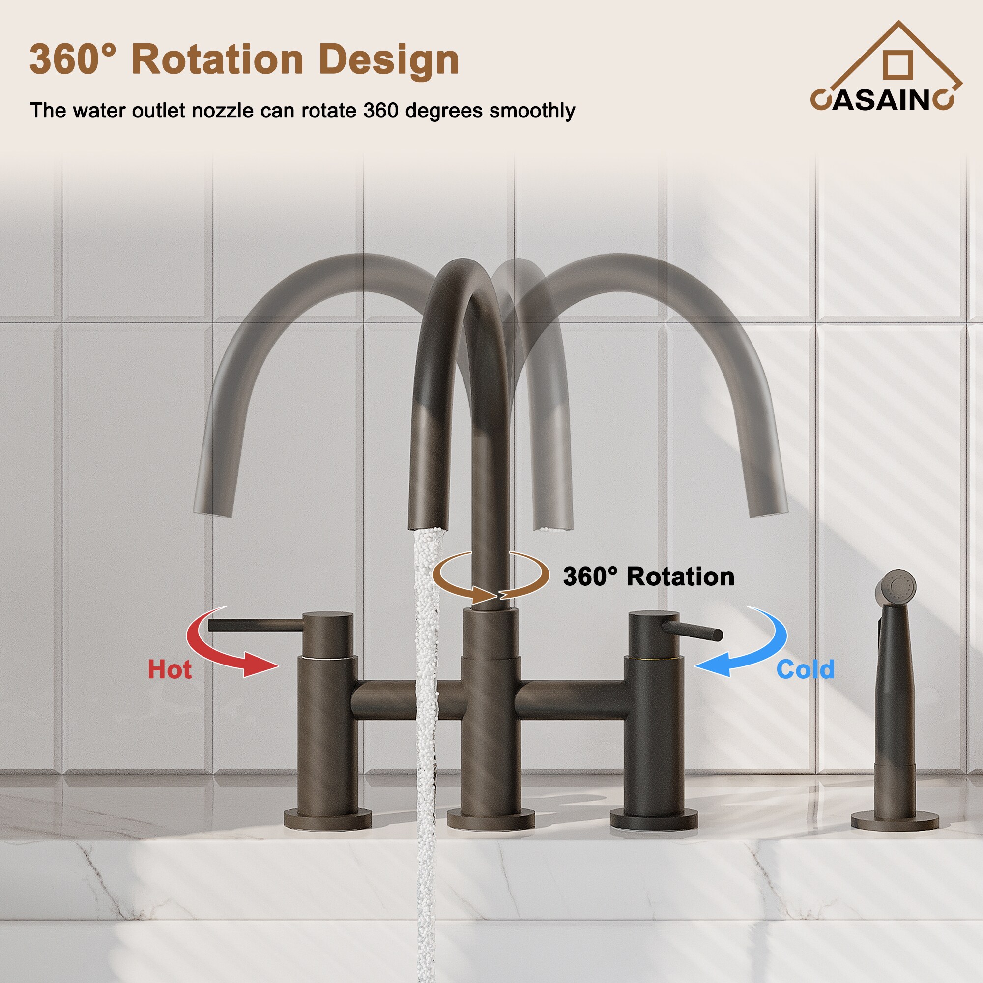 CASAINC CASA02GP14CP Kitchen-Faucets - View #6