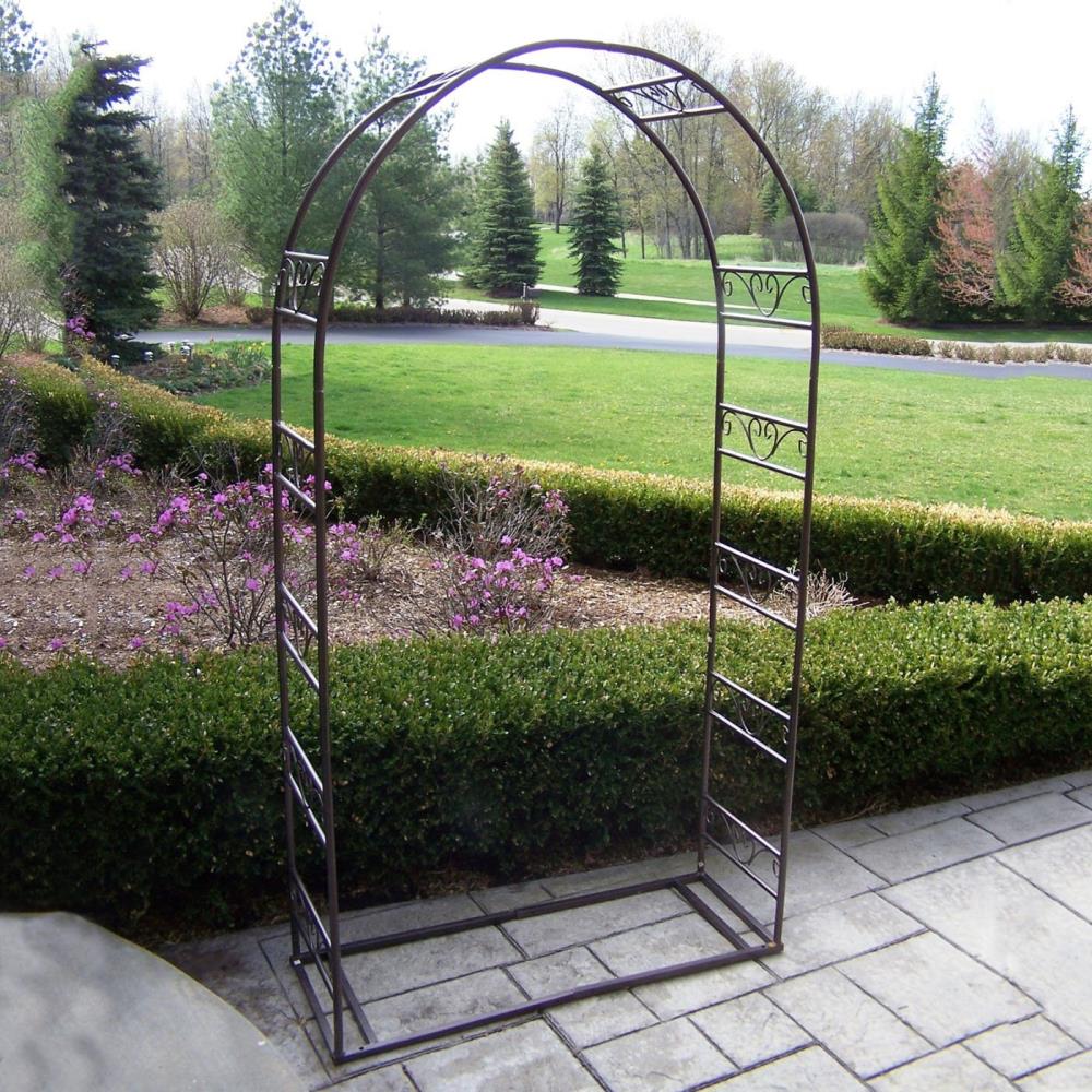 Oakland Living 5007-HB 3.95-ft W x 7.25-ft H Bronze Garden Arbor