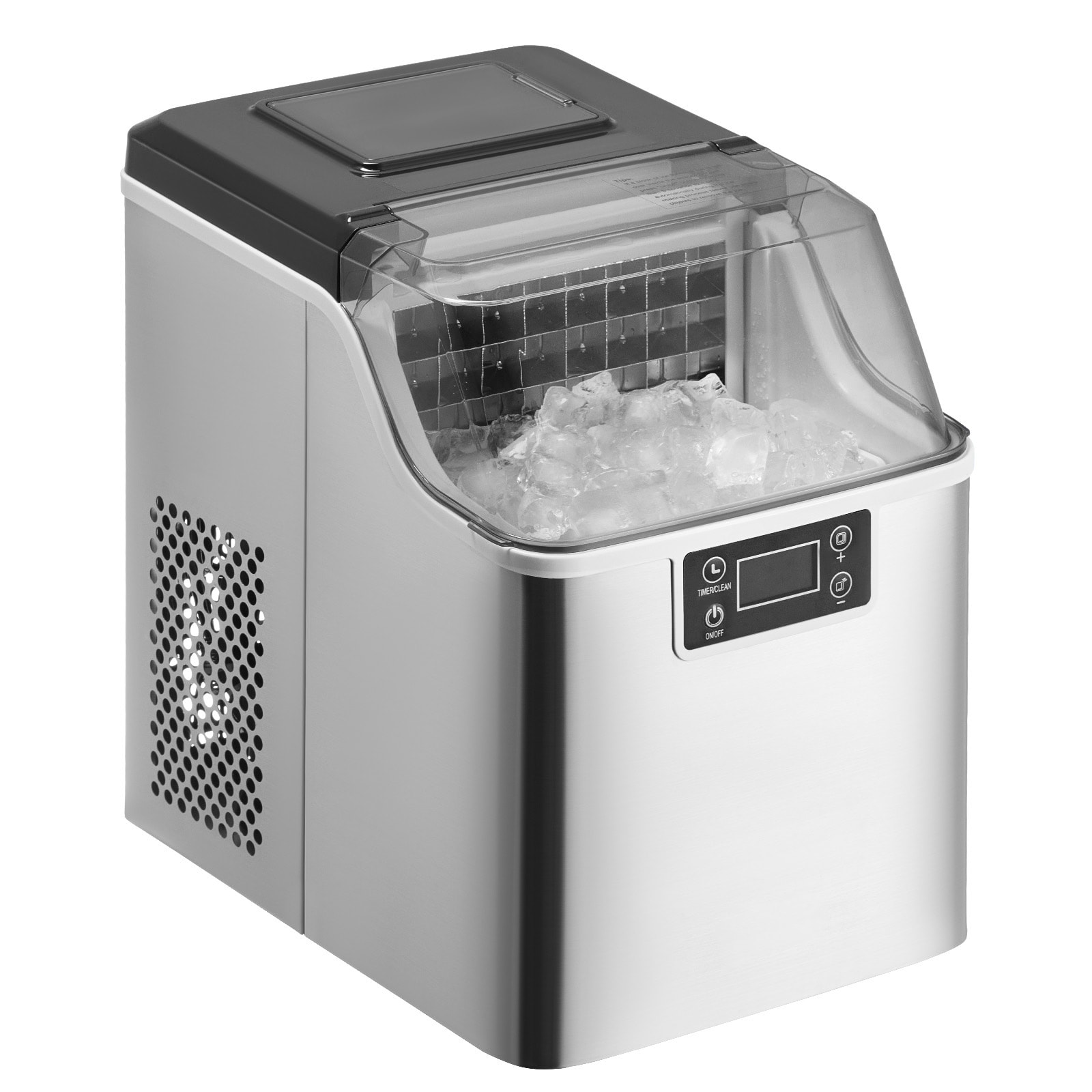 SVOPES SCFBTMSZBJBX06221V1 2.6 LBS Storage Ice Maker 45lb Ice Per day Countertop or portable Cubed Ice Maker ( Stainless Steel  and  PP  and  ABS  and  Steel Sheet )