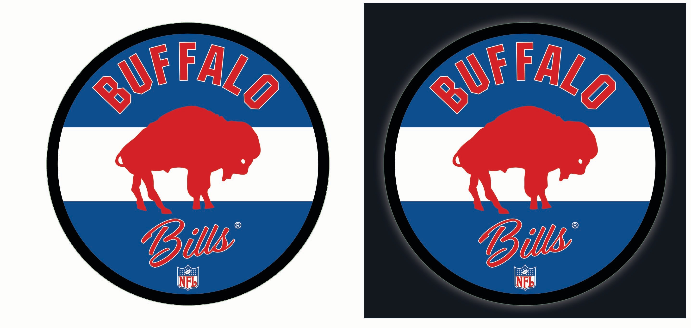 Evergreen 8LED3803RDV Buffalo Bills 23-Inches W x 23-Inches H Acrylic Sports Wall Phrases Wall accent