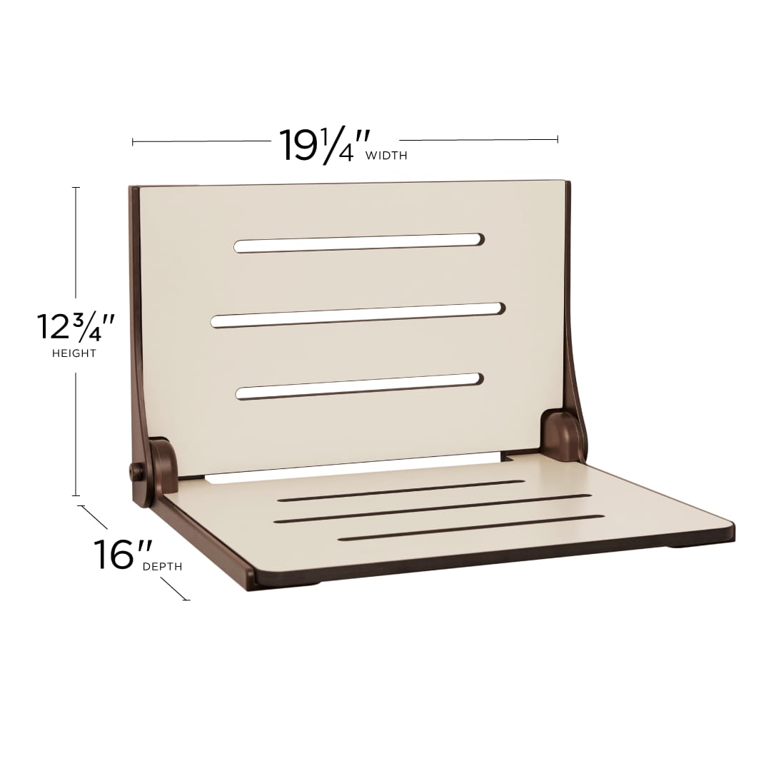 SEACHROME 32 in. x 22.5 in. White Padded Cushion Wall Mount