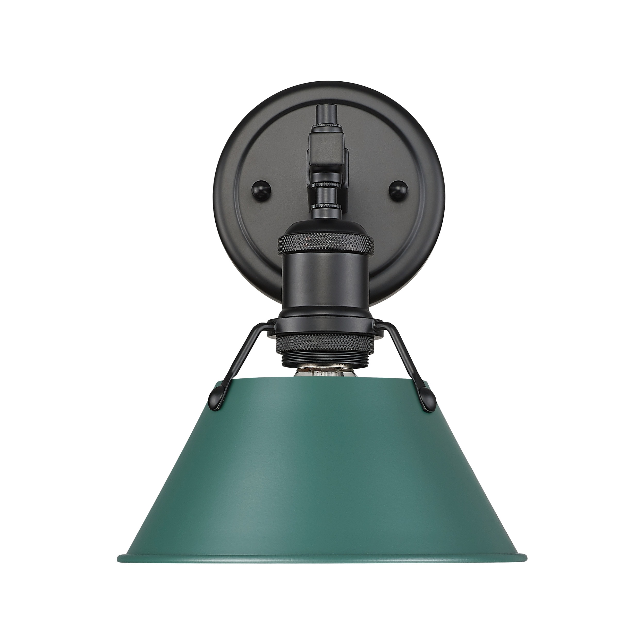 Golden Lighting 3306-BA1 BLK-GN Orwell 8.5-in 1 -Light Matte Black Transitional Vanity light