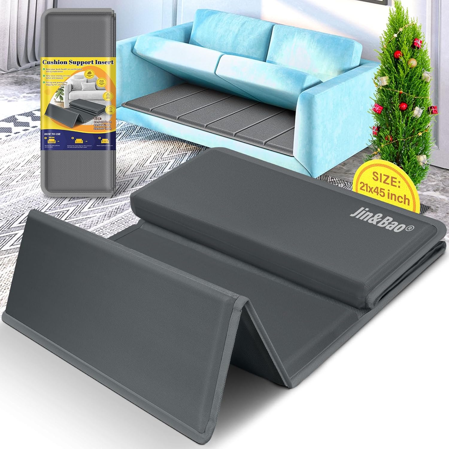 Jin&Bao Couch Cushion Support for Sagging Heavy Duty Solid Wood Sofa ...
