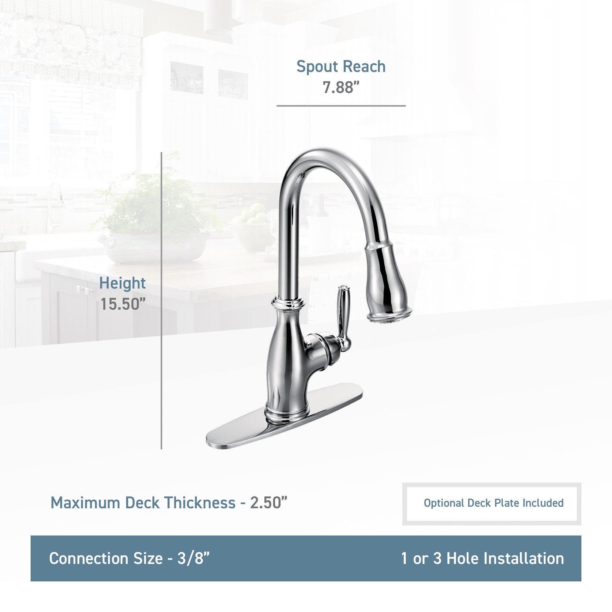 Moen Brantford Oil Rubbed Bronze Single Handle Pull-down Kitchen Faucet ...