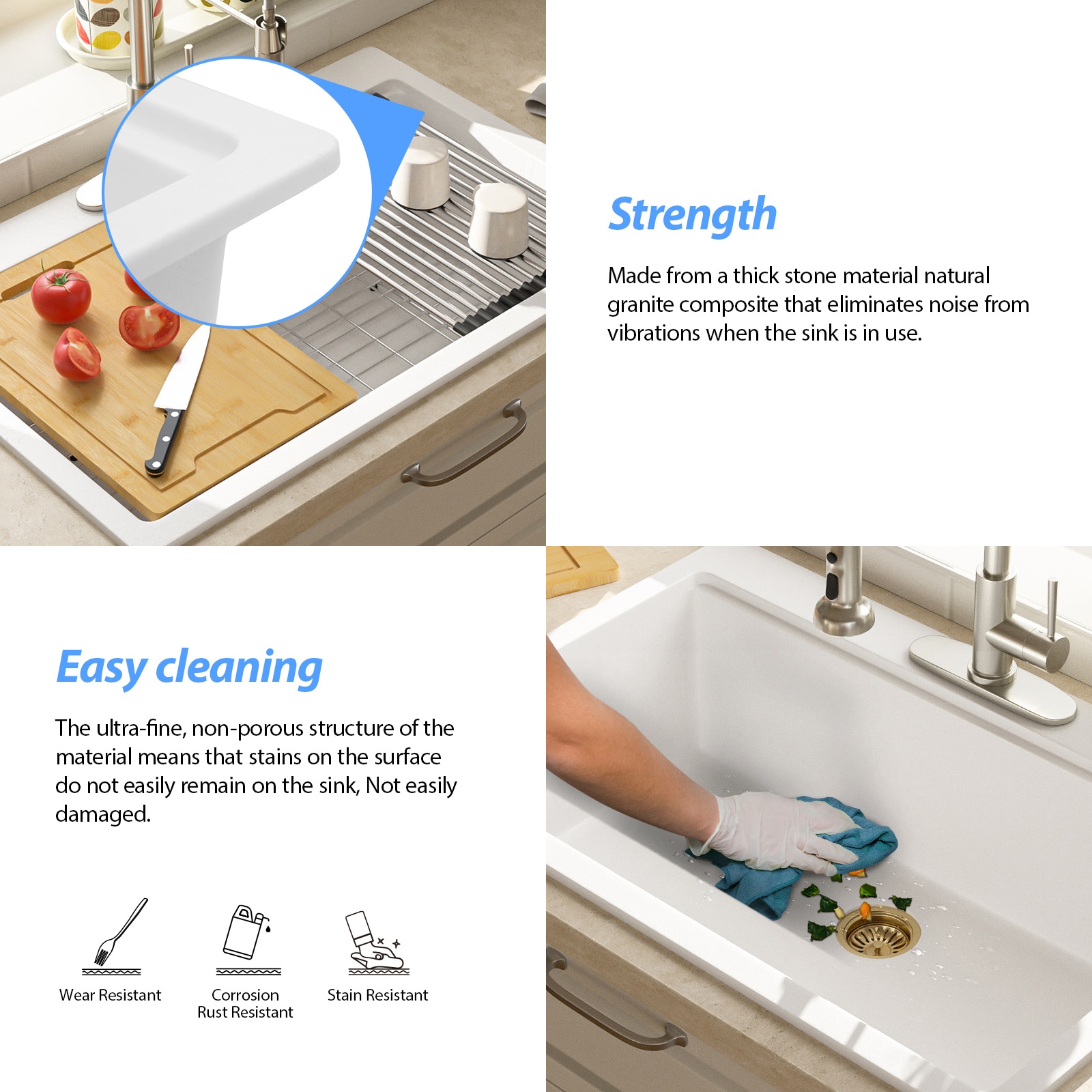 Lordear LD-SYSWHTS33 Kitchen-Sinks - View #5