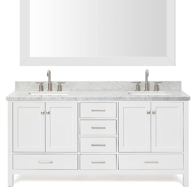 Ariel Cambridge 73 In White Undermount, 73 Inch Bathroom Vanity Tops