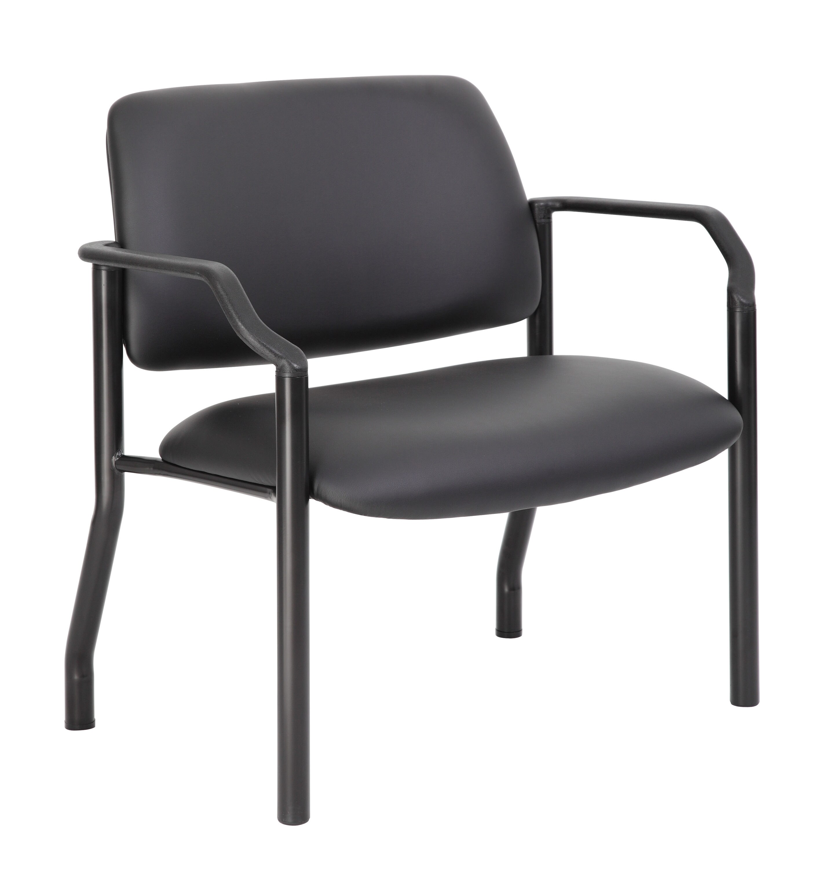 Boss Office Products Black Contemporary Ergonomic Vinyl Task Chair in ...