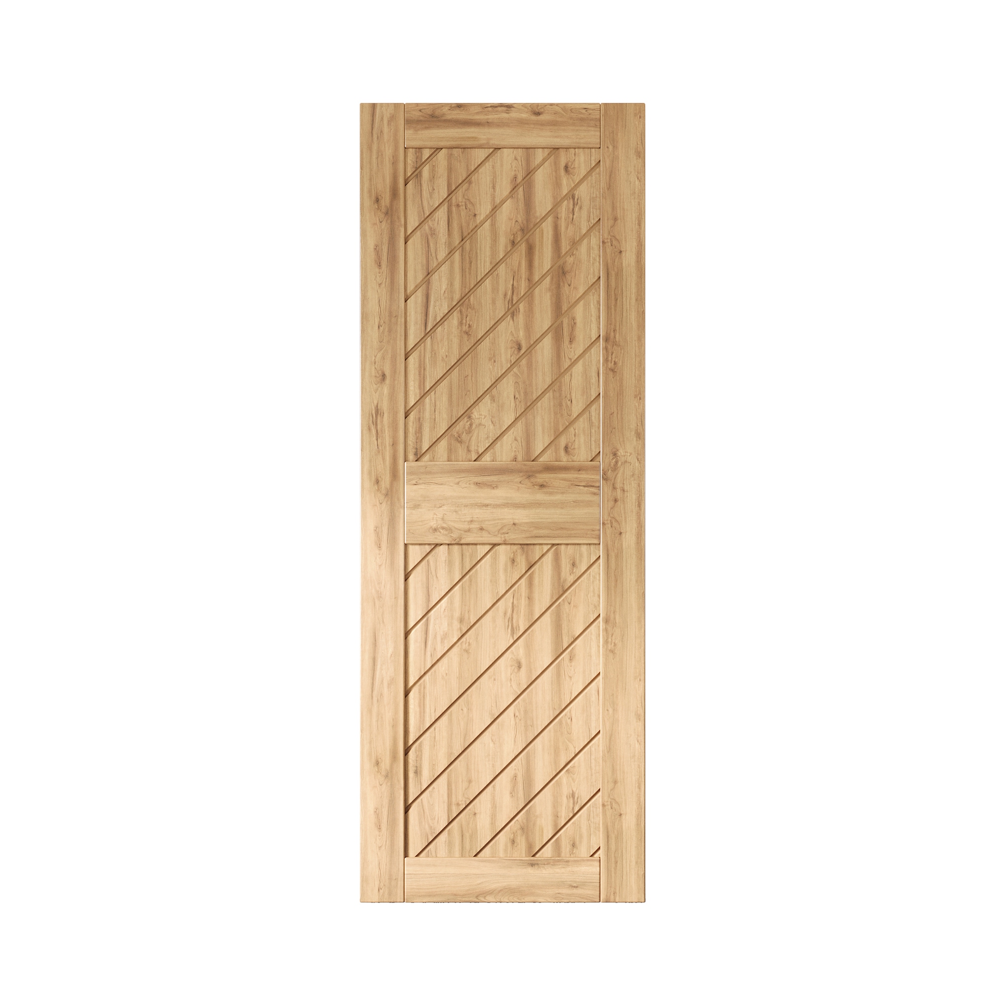 HOMACER XT1-2684 26-in x 84-in Unfinished Unfinished Non-standard Pine Wood Solid core Single Barn Door (Hardware Not Included)