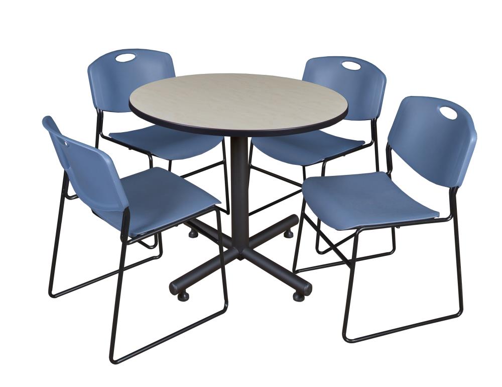 Regency TKB42RNDPL44BE Breakroom Off-white 4-Person Training Table (42-in W x 29-in H)
