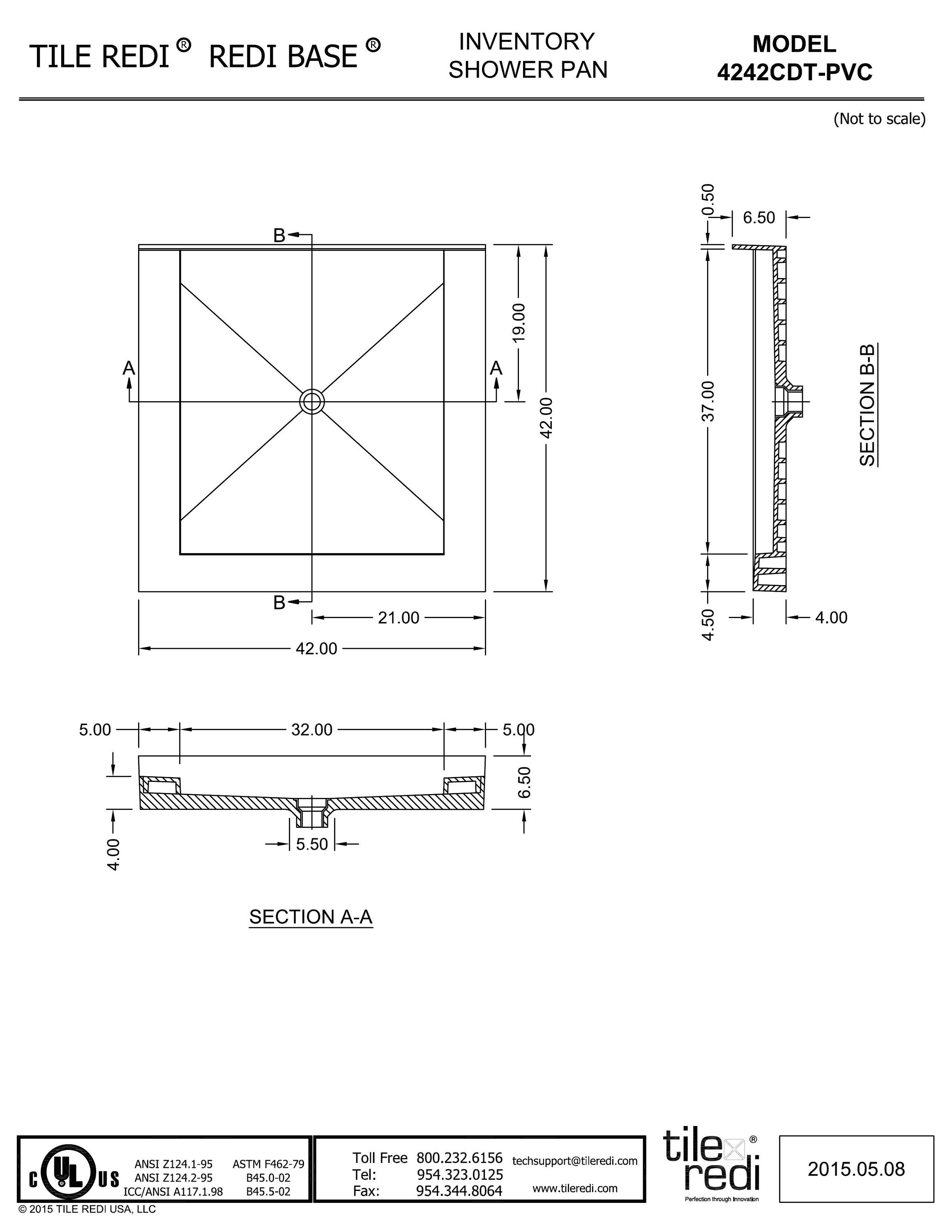 Tile Redi 4242CDT-PVC Shower-Floors - View #8