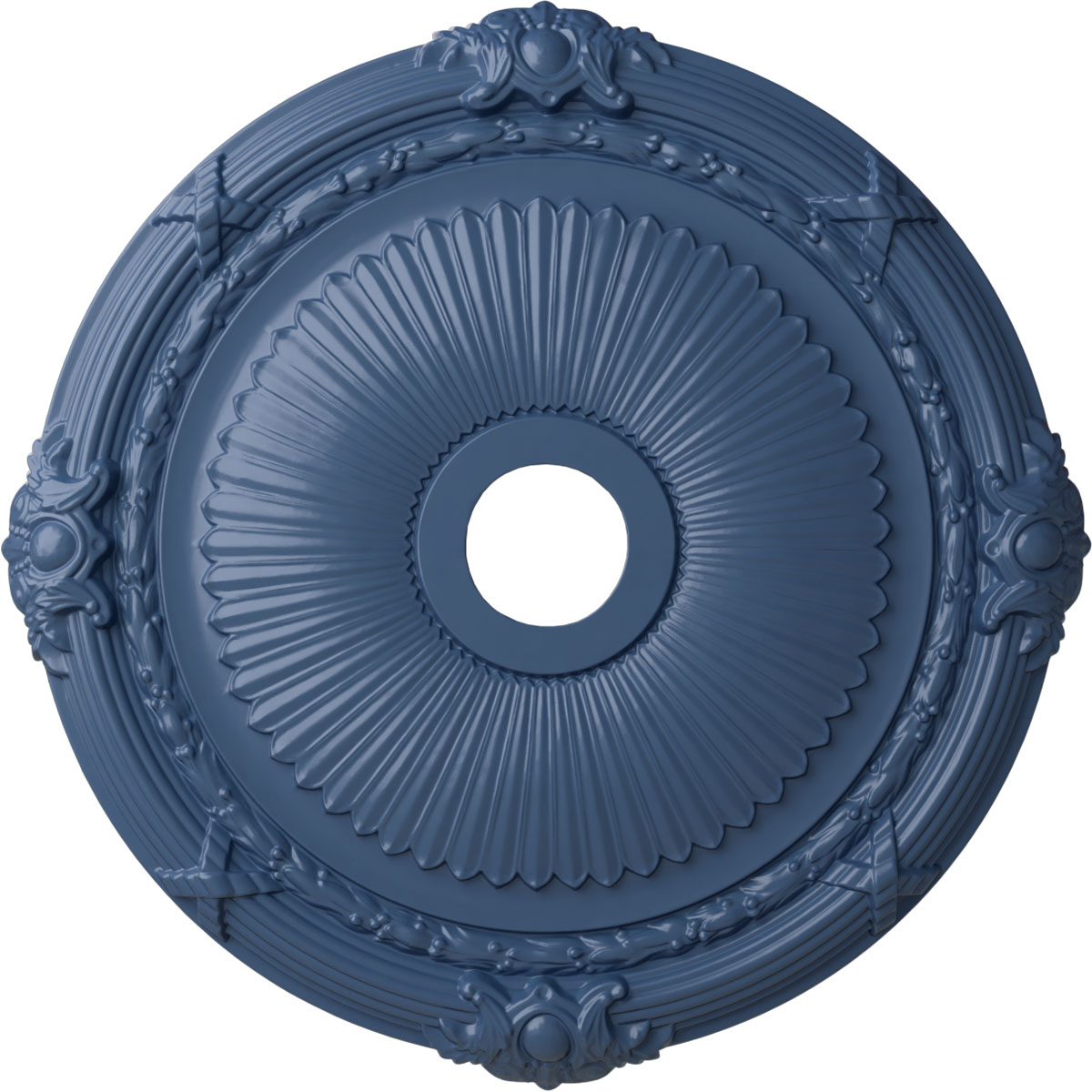 Ekena Millwork CM27HEAMF Heaton 27.5-in W x 27.5-in L Painted Americana Polyurethane Whole Ceiling Medallion