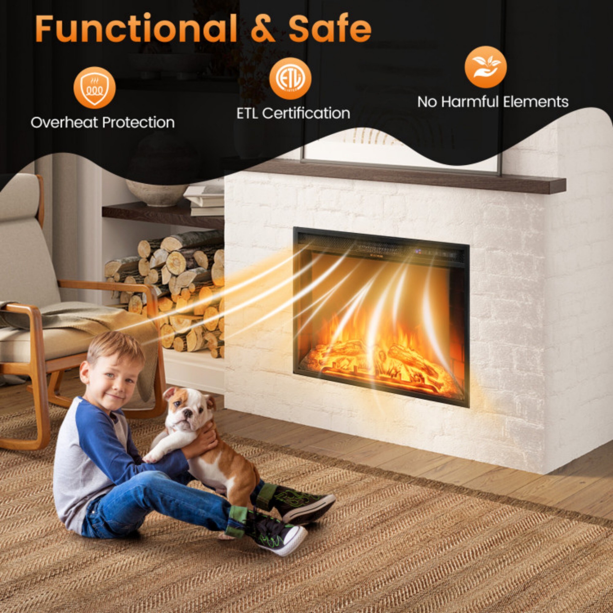 LUCKY ONE LO-FP10378US Electric-Fireplaces - View #9