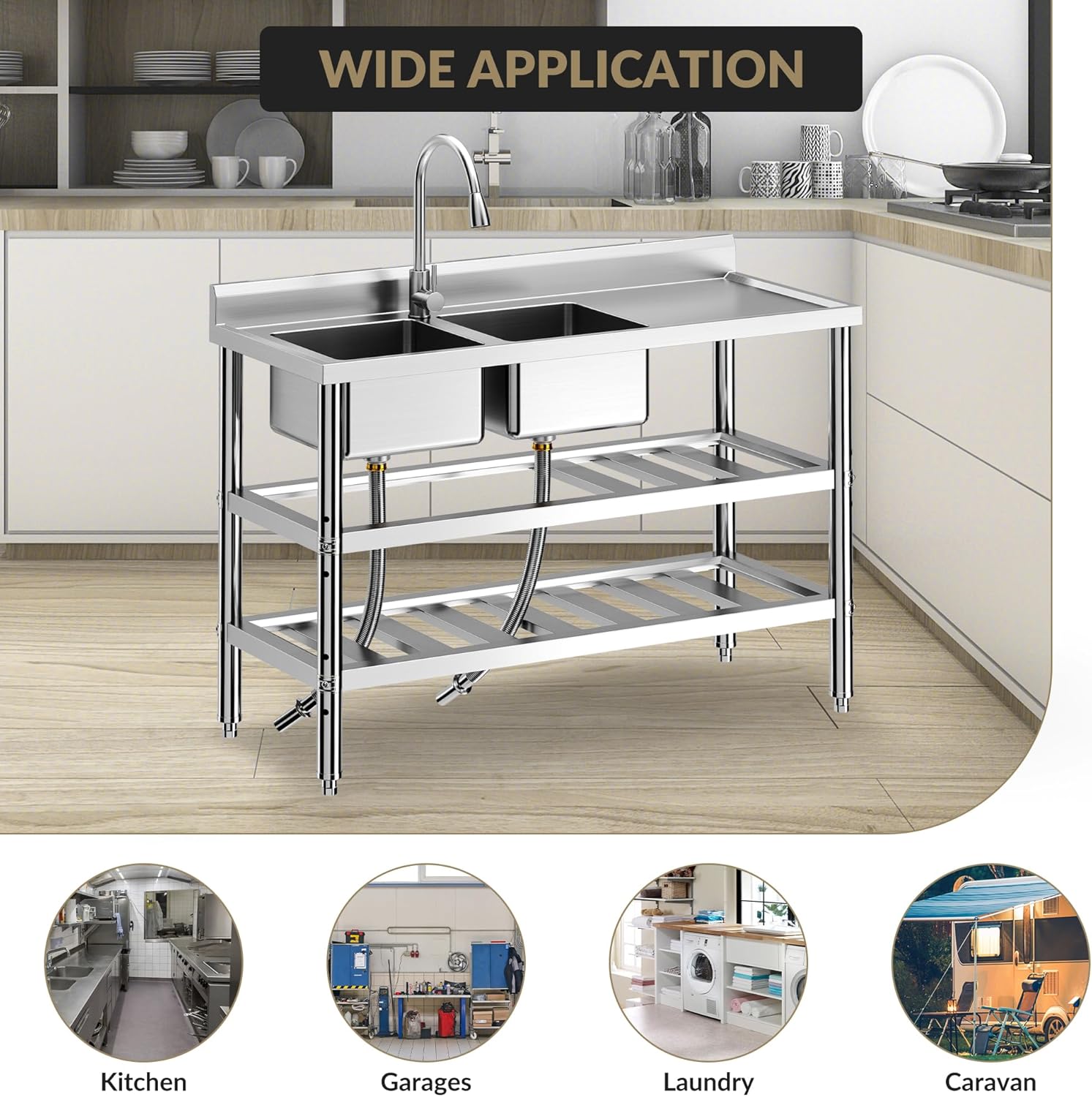 Qeetex SC-W546F413 Laundry-Tubs-Utility-Sinks - View #3