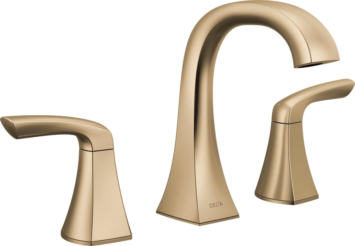 Delta 35895LF-CZ Lacey Champagne Bronze Widespread 2-handle WaterSense Mid-arc Residential Handle Bathroom Sink Faucet with Drain