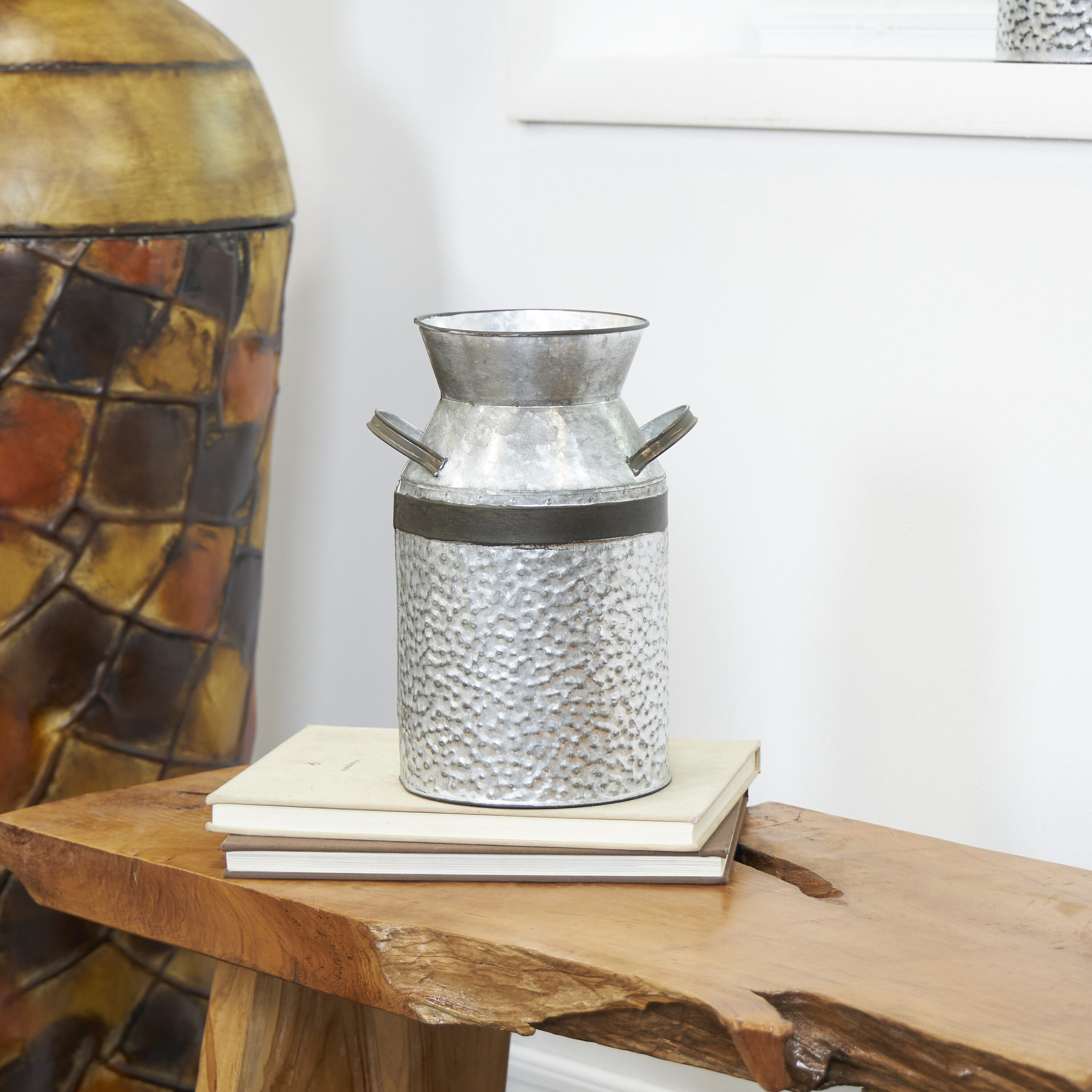 Grayson Lane 93992 Gray Tin Farmhouse Decorative jar