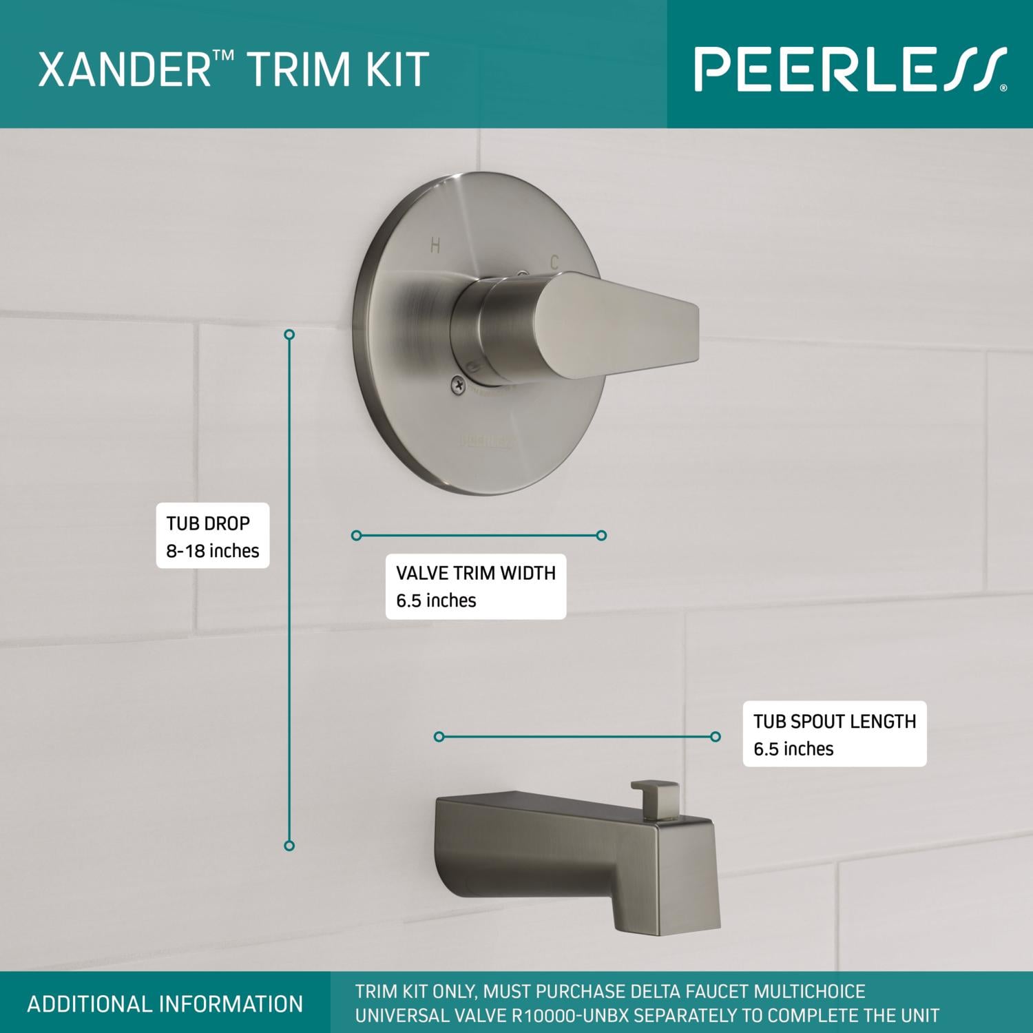 Peerless PTT14119-BN Bath-Shower-Facc - View #3