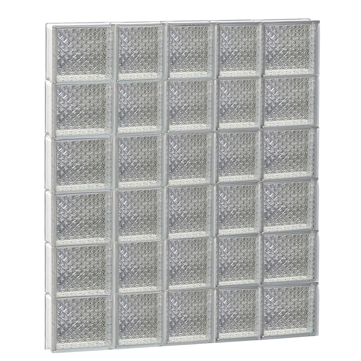 REDI2SET S3448DP Diamond Glass 32-3/4-in x 46-1/2-in Frameless Replacement Glass Block Window