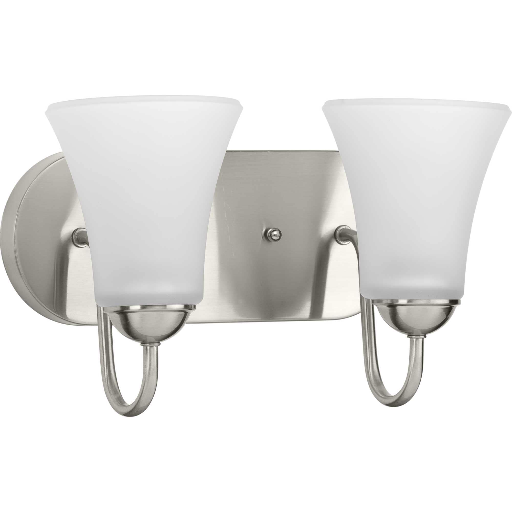 Progress Lighting P300234-009 Classic 13-in 2 -Light Brushed Nickel Transitional Vanity light
