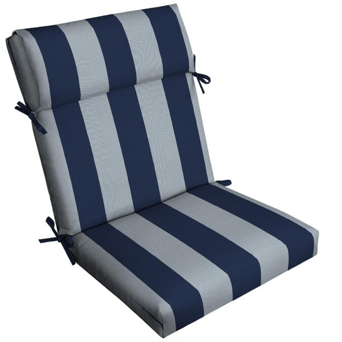 Allen Roth Herringbone Cabana Stripe, Tall Back Patio Chair Covers