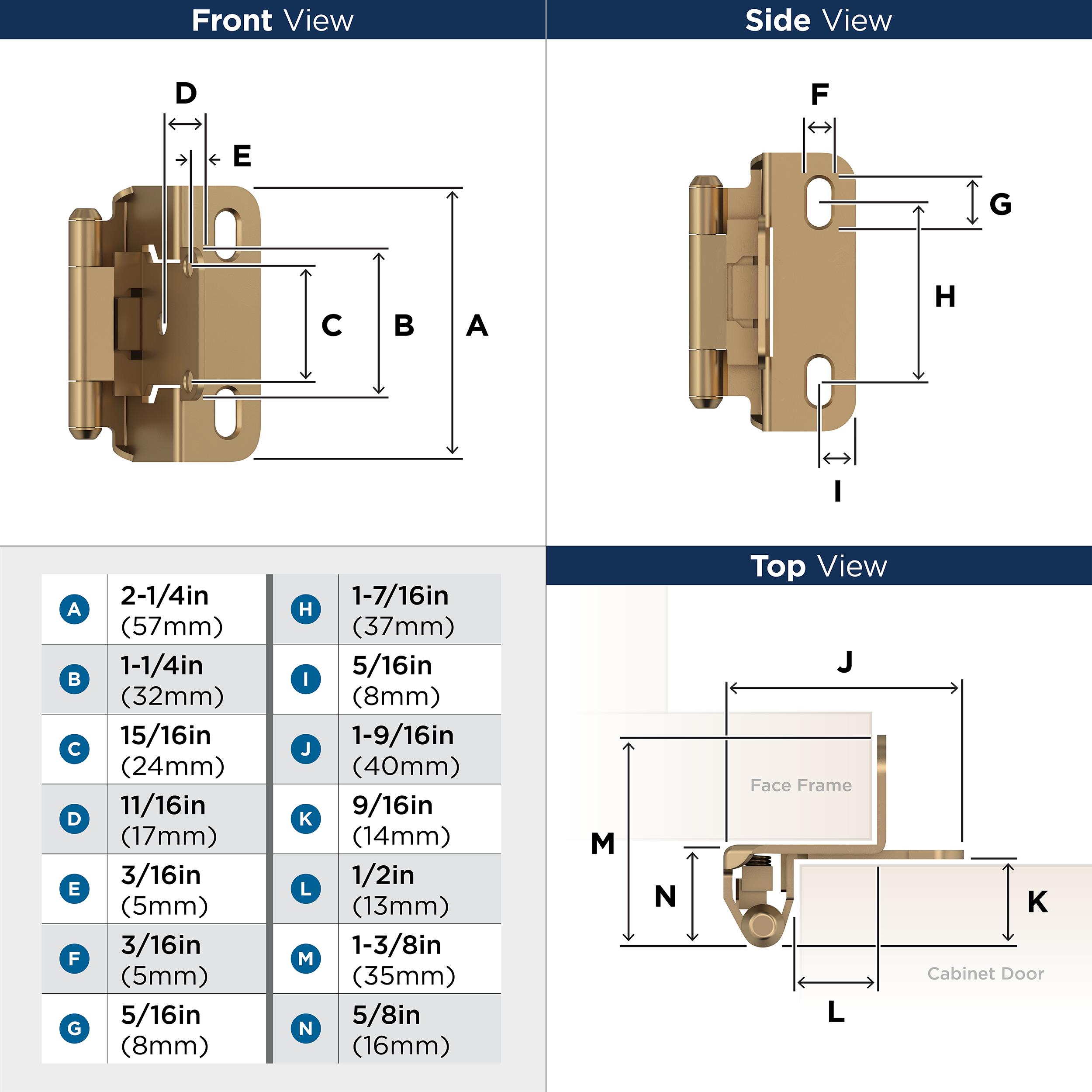 Amerock BPR7550CZ Cabinet-Hinges - View #3