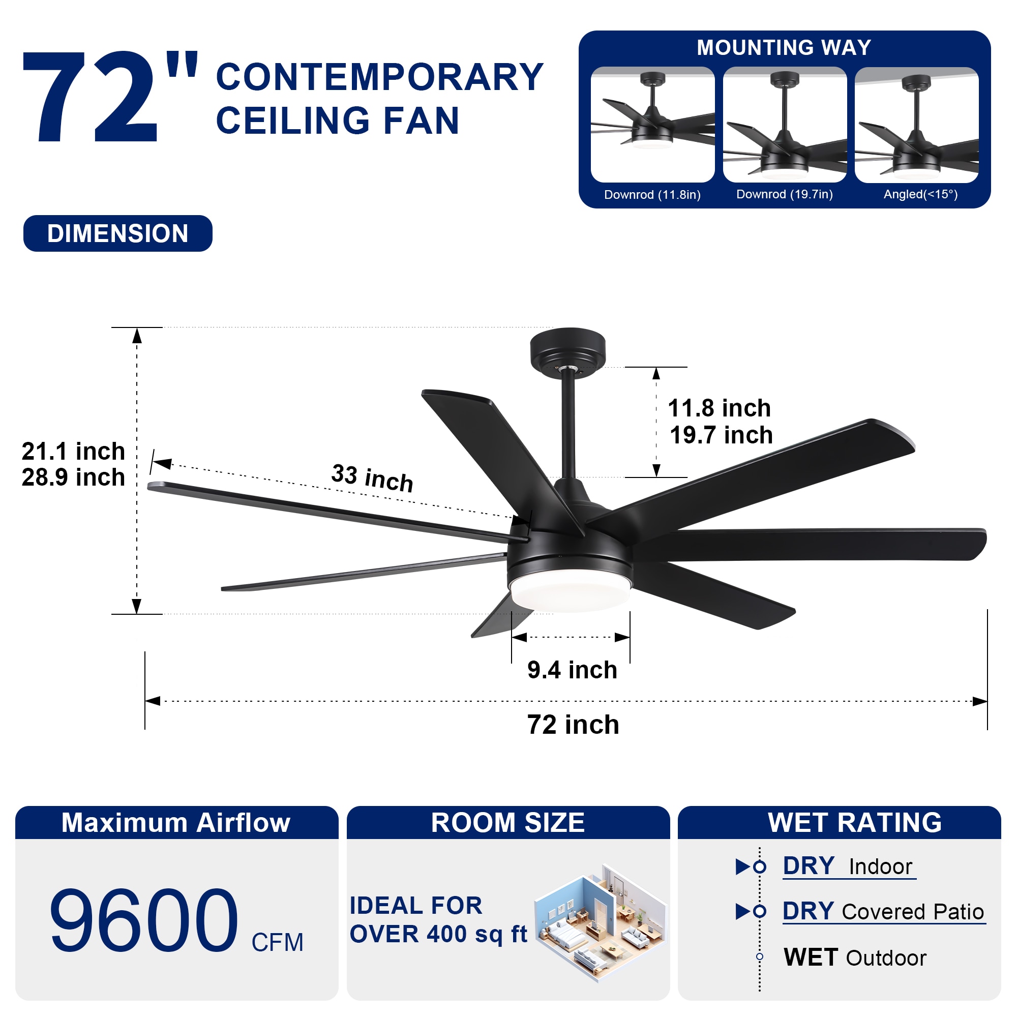 YUHAO LSDC1163BKM722 Ceiling-Fans - View #7