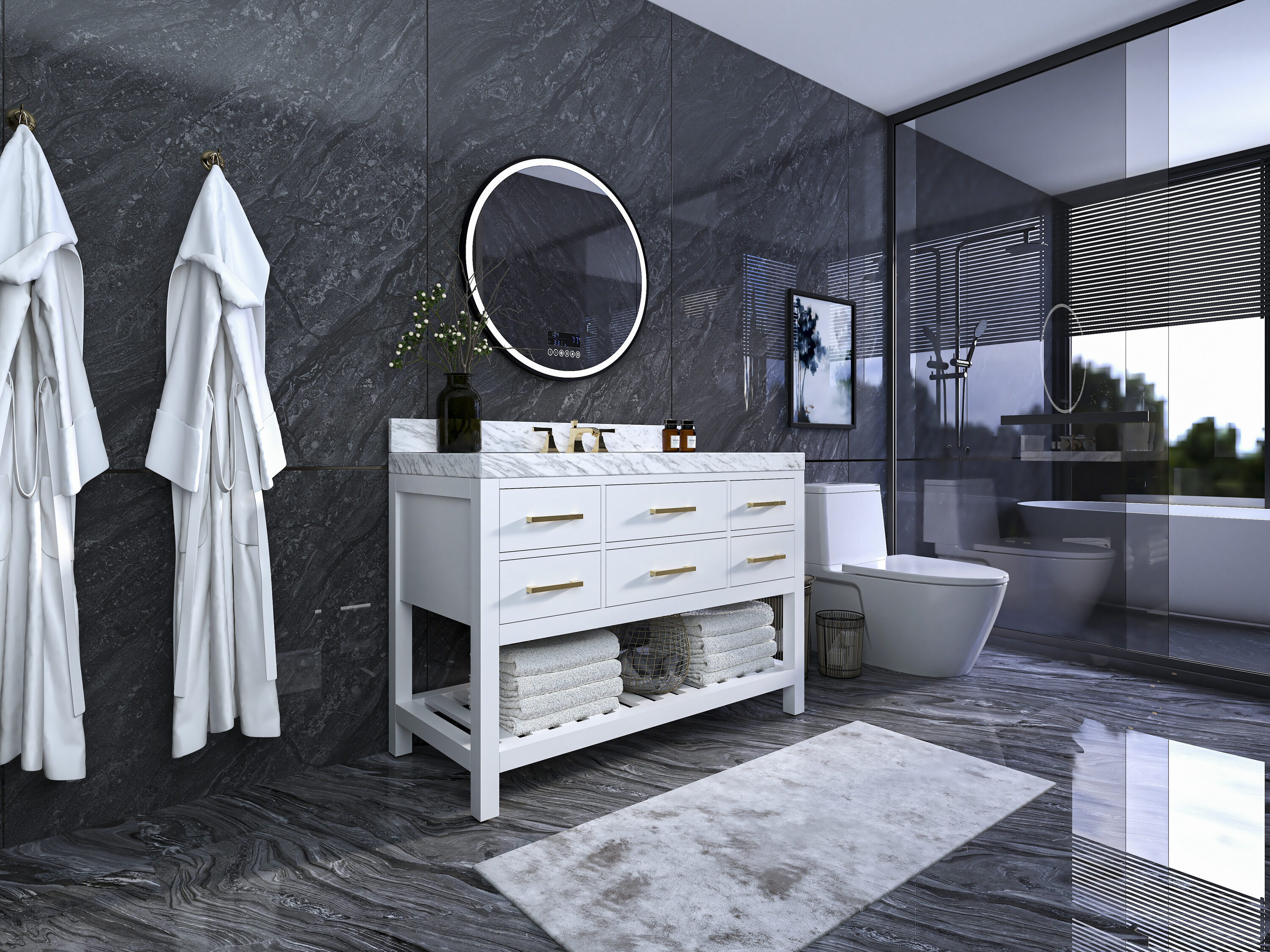 Ancerre Designs VTSELIZABETH48WCWGD Bath-Vanity-Combo - View #13