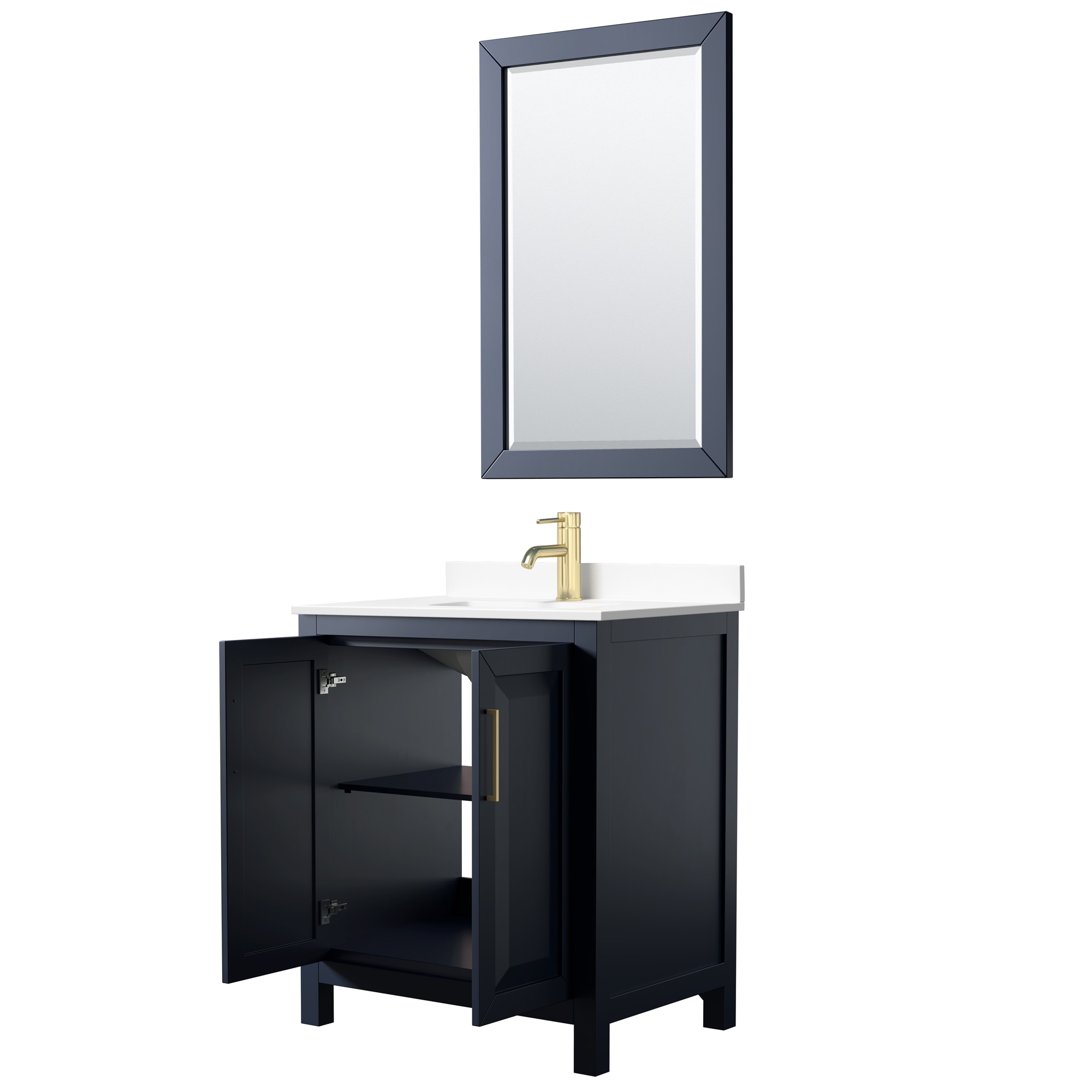 Wyndham Collection WCV252530SBLWCUNSM24 Bath-Vanity-Combo - View #2