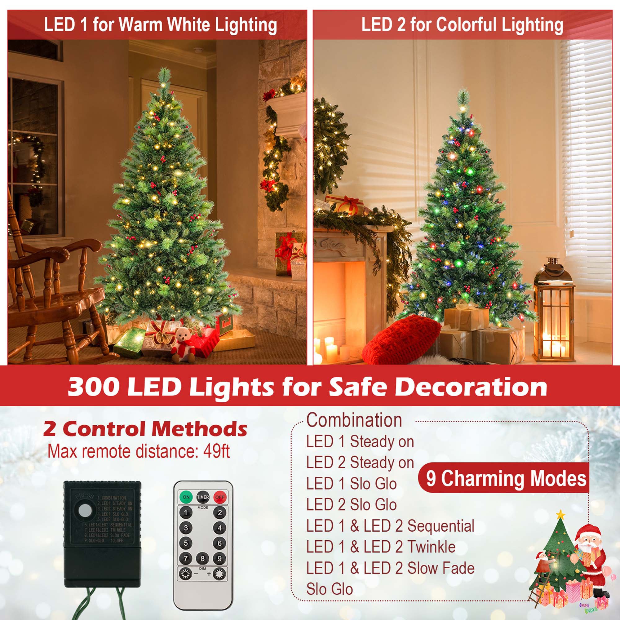 Costway LWS00761 Artificial-Christmas-Trees - View #4