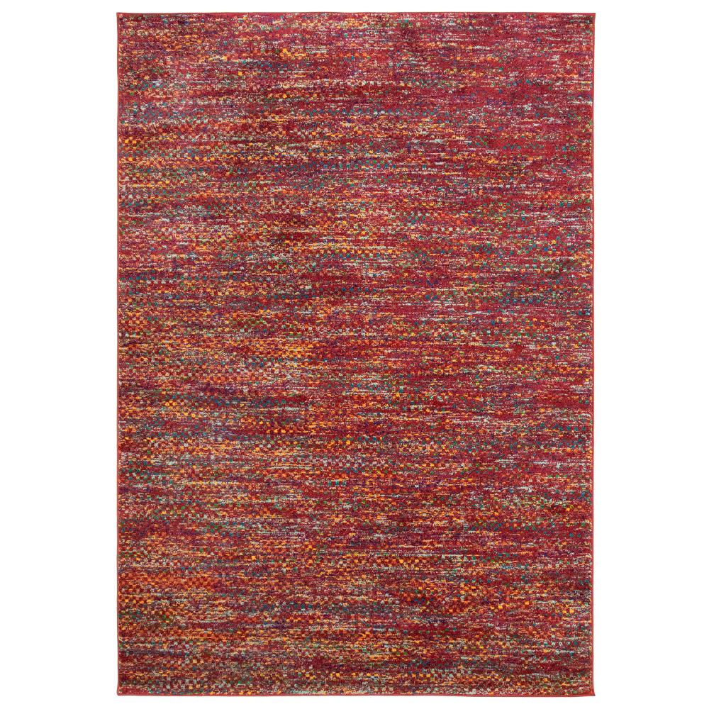 Liora Manne FES45736324 Fiesta 4 X 5 (ft) Red Indoor Solid Industrial Area Rug