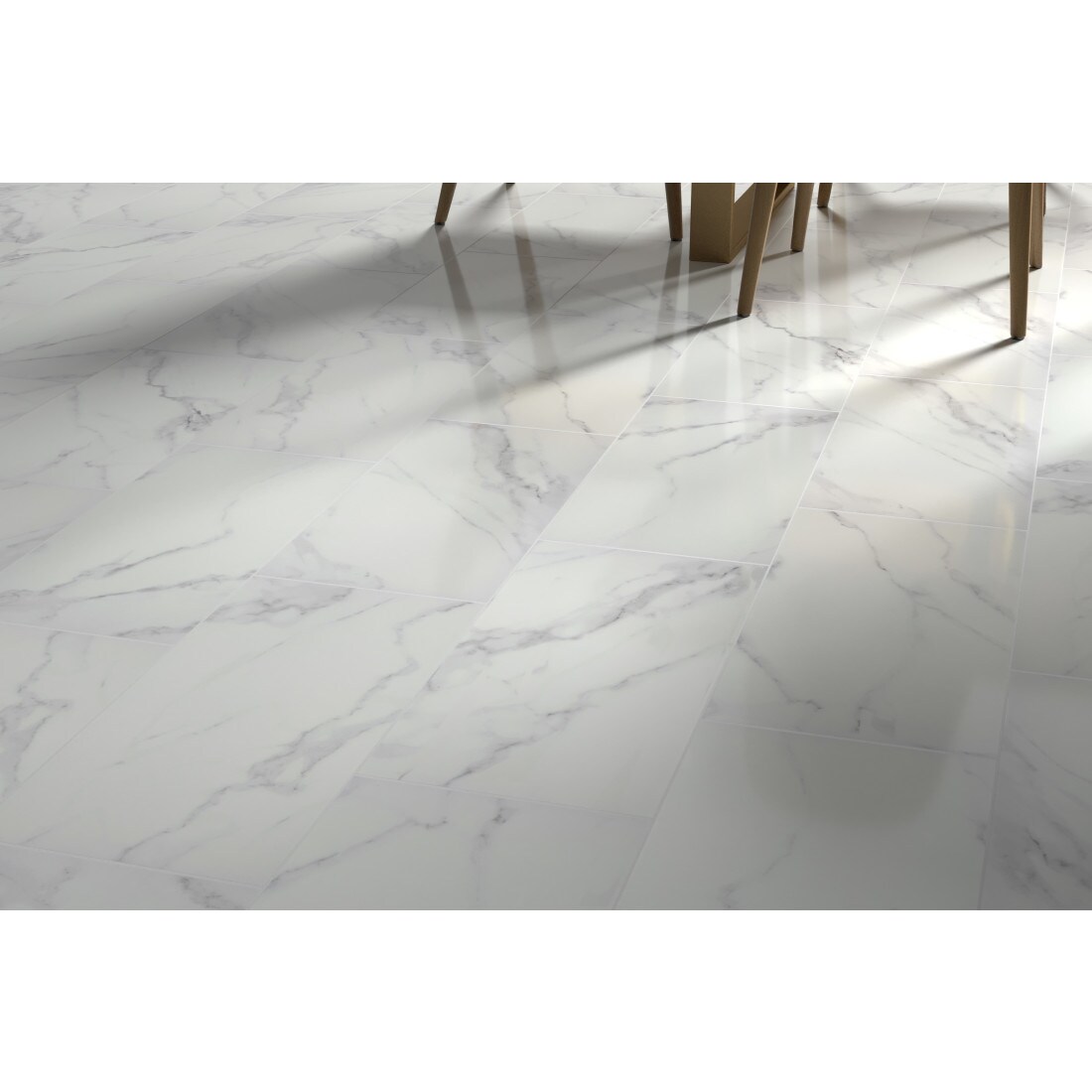 Emser Contessa Dama 12-in x 24-in Matte Porcelain Marble Look Floor and ...