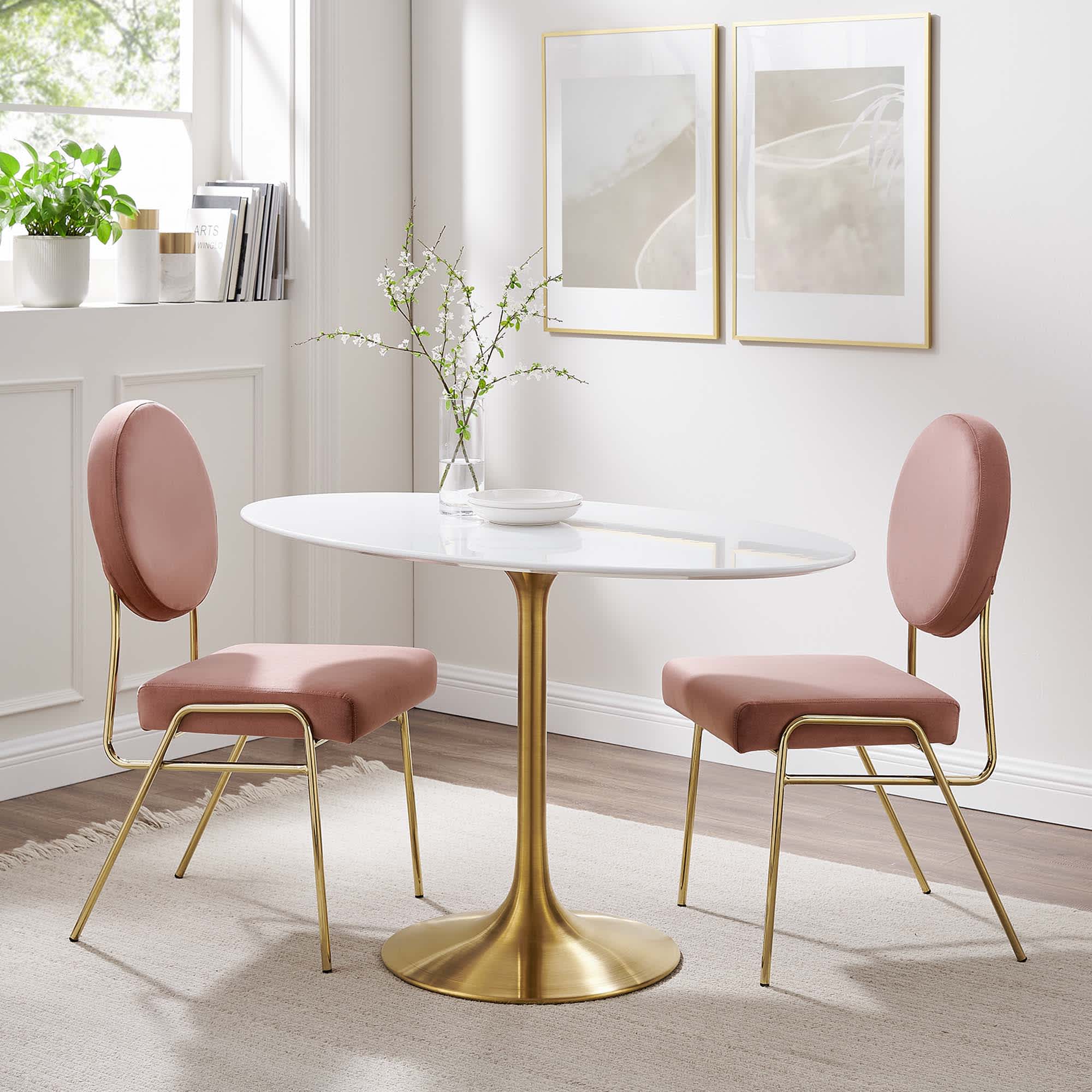 Modway EEI-3215-GLD-WHI Dining-Tables - View #7