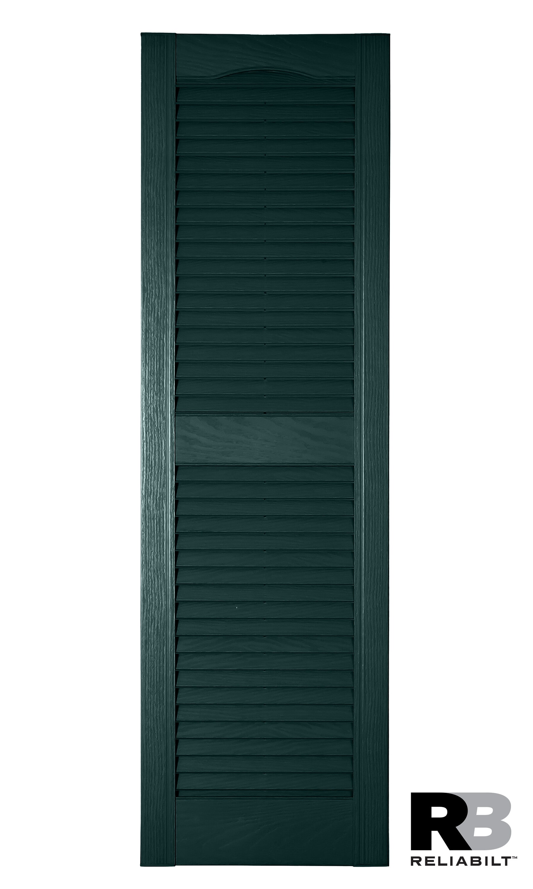 RELIABILT LVRCT1467021 14.5-in W x 67-in H Ebony Green Louvered Polypropylene Exterior Shutters ( 2 -Pack )