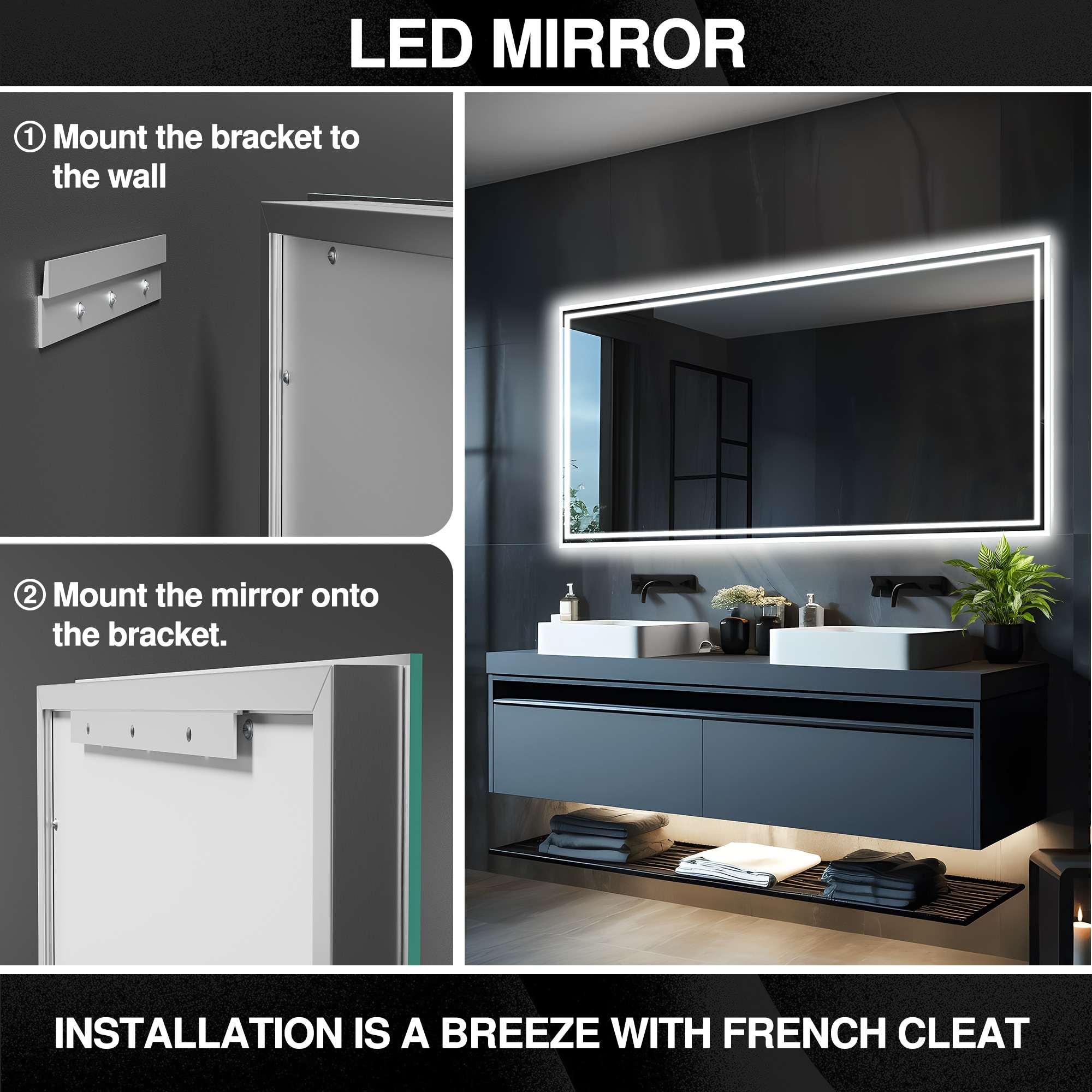 Dovelina LS-23120411 Framed-Bath-Mirrors - View #6
