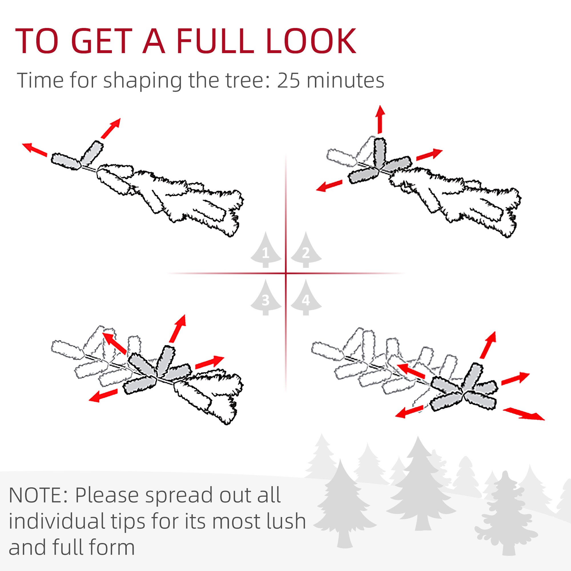 HomCom 830-891V02GN Artificial-Christmas-Trees - View #8