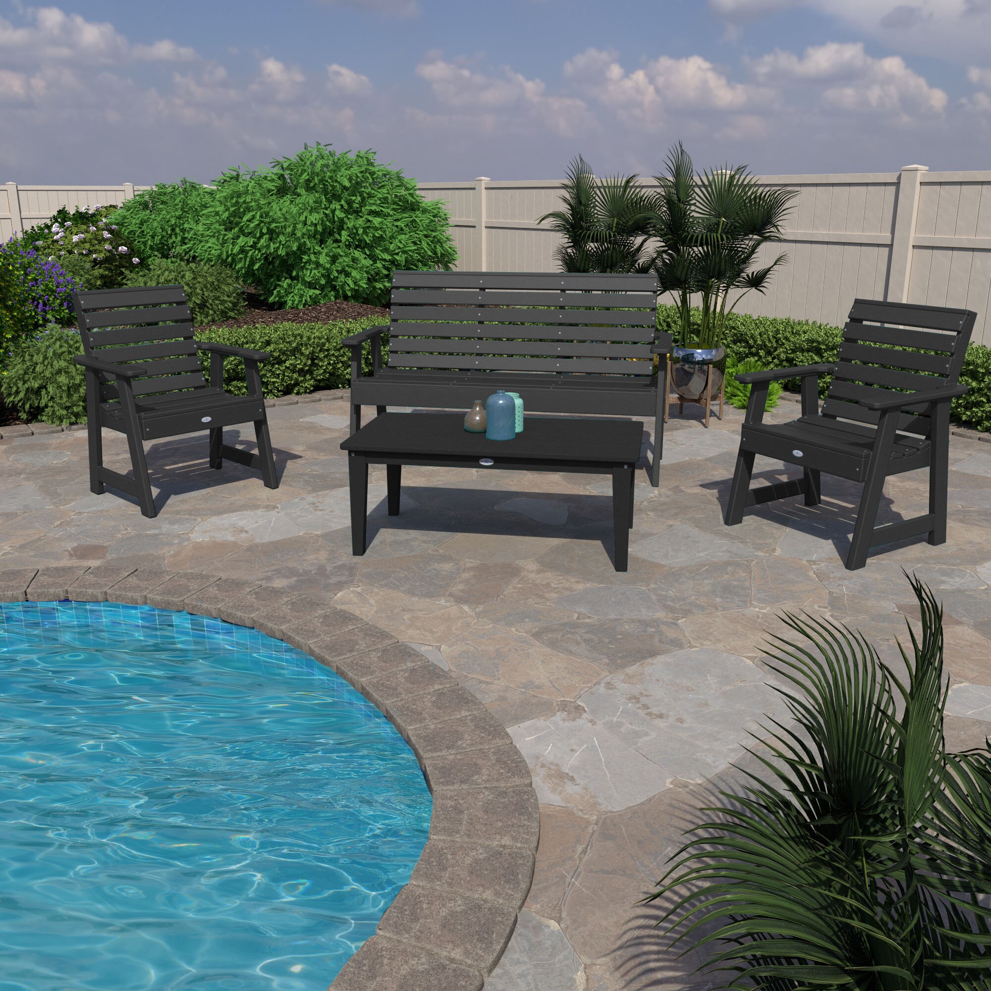 highwood BV-KT4BENW301-BSA 4 -Piece Patio Conversation Set