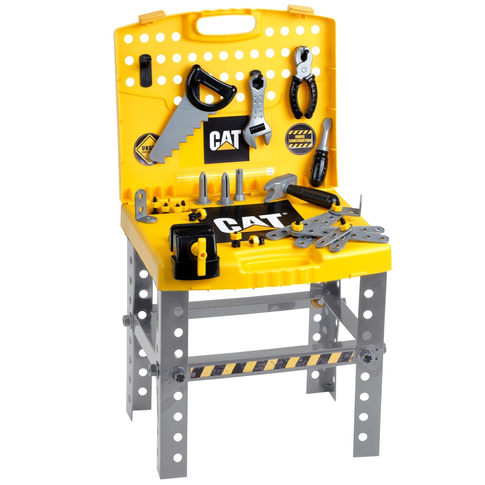 CAT Foldable Kids Workbench with Tools - Complete Tool Shop for 