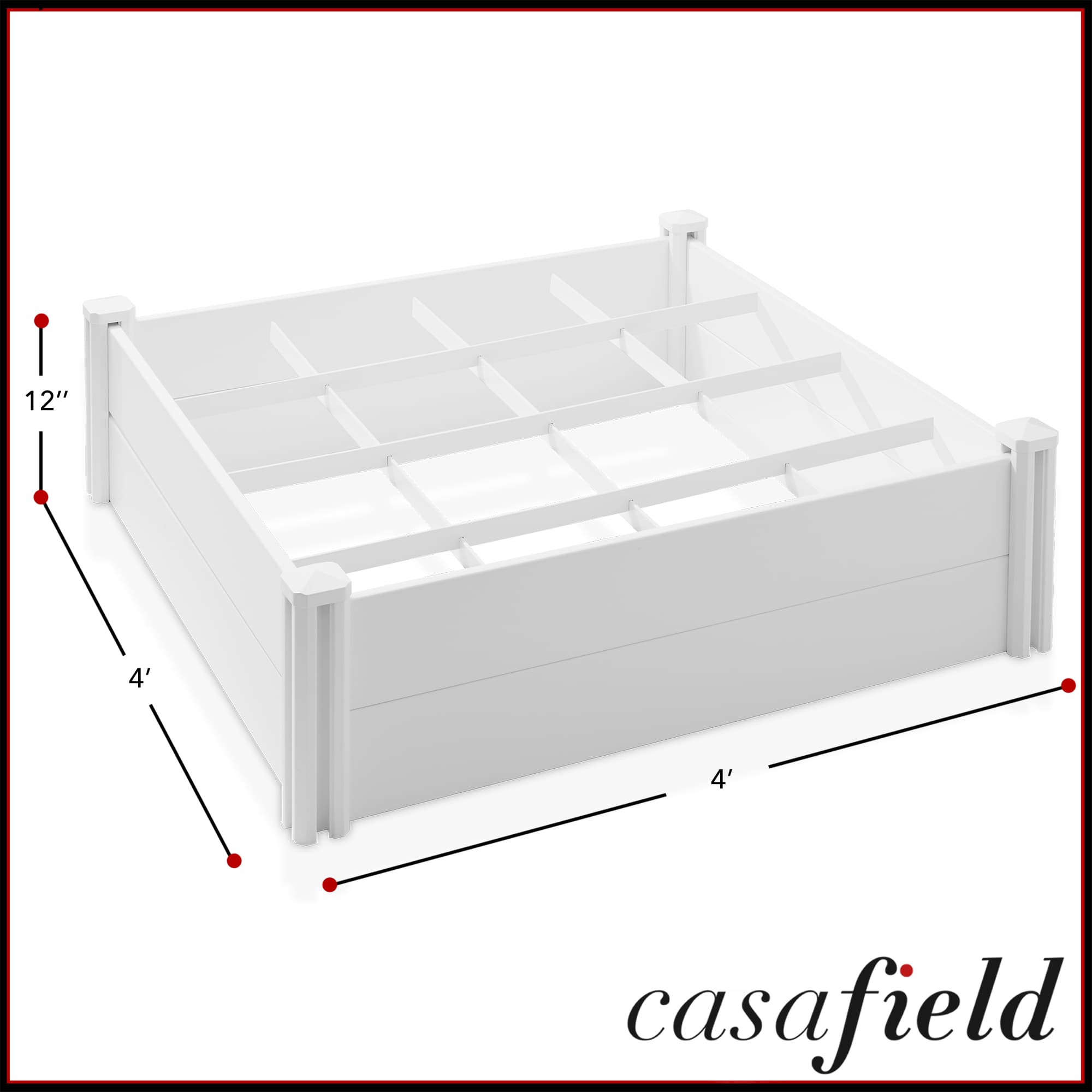 Casafield PAT-GDN-P5441-WHT Raised-Garden-Beds - View #7