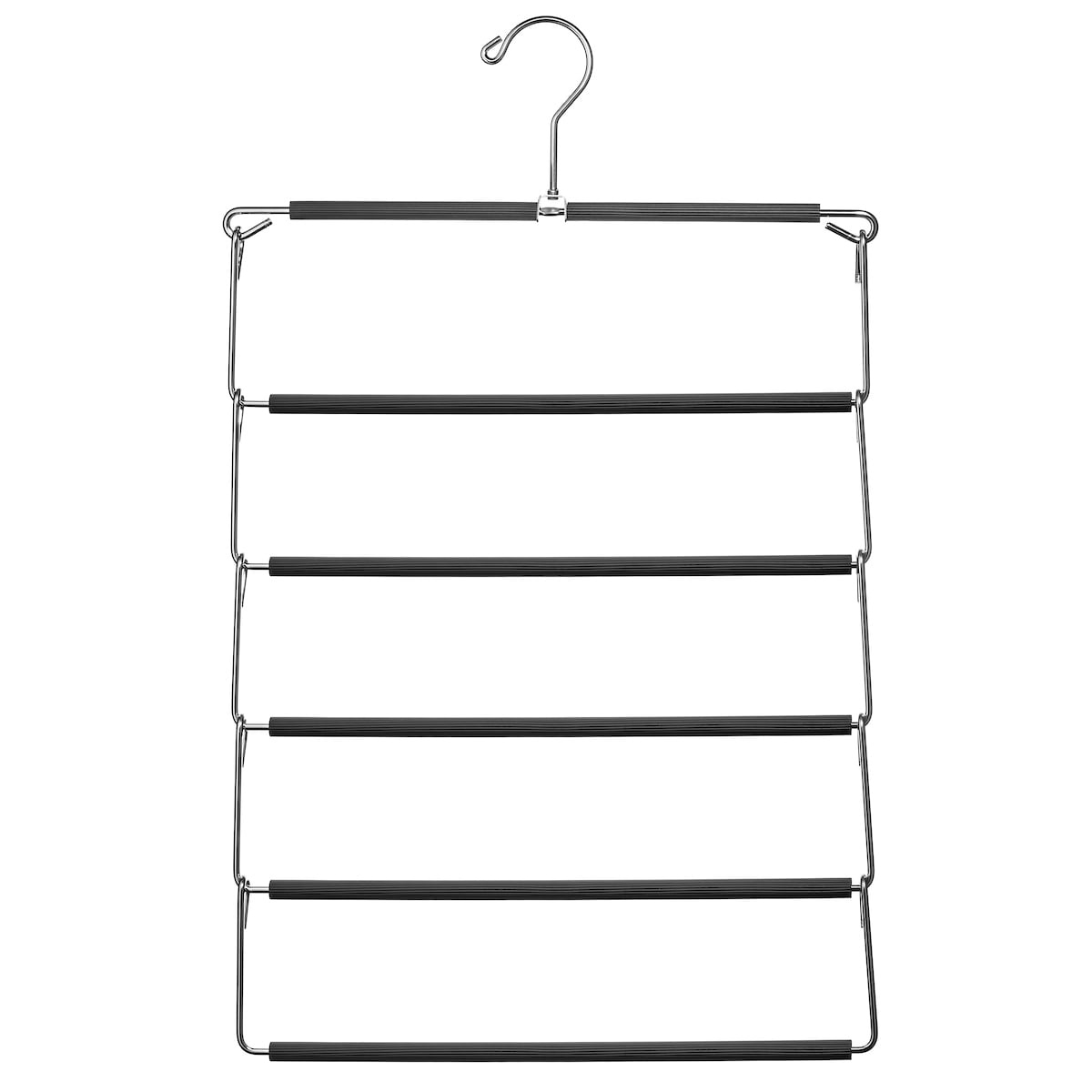 USTECH 80665/2 2 -Pack Steel Non-Slip Grip Skirt/Pants Hanger ( Chrome )