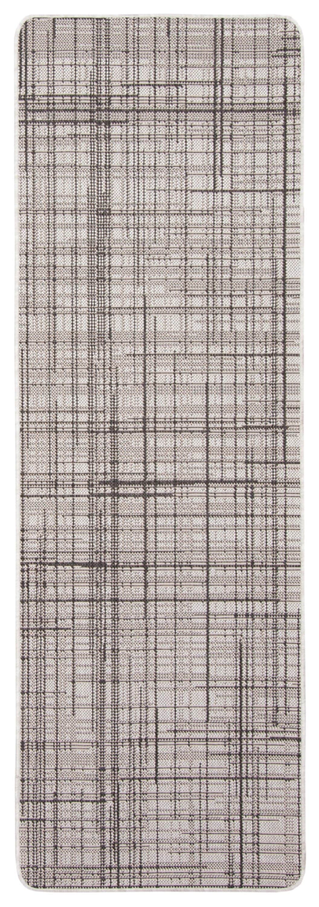 ECARPETGALLERY 353481 2 x 7 (ft) Polypropylene Gray Rectangular Indoor Solid Area rug