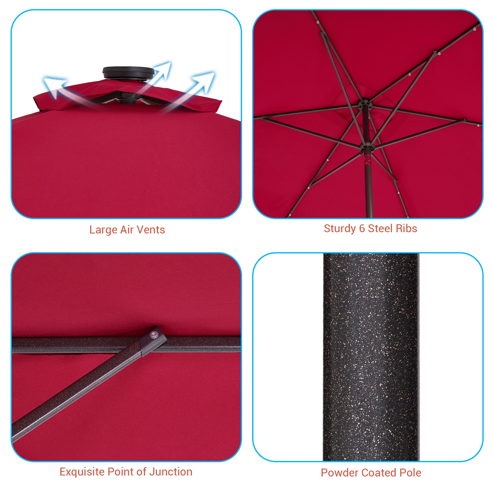 ACEGOSES LW-RLED16RD Umbrellas-2 - View #3
